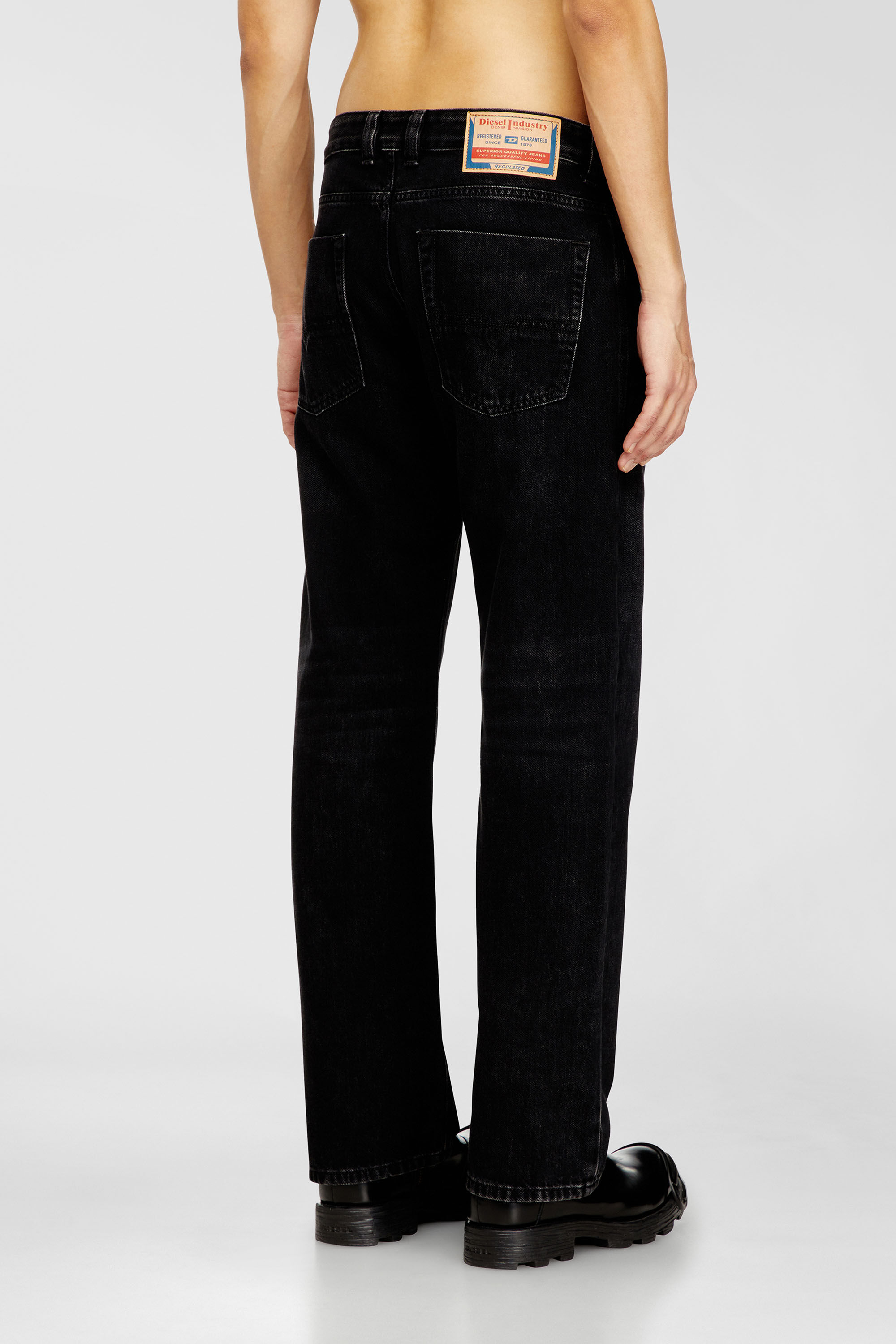 Diesel - Man's Relaxed Jeans 1980 D-Eeper 09P09, Black/Dark grey - 3
