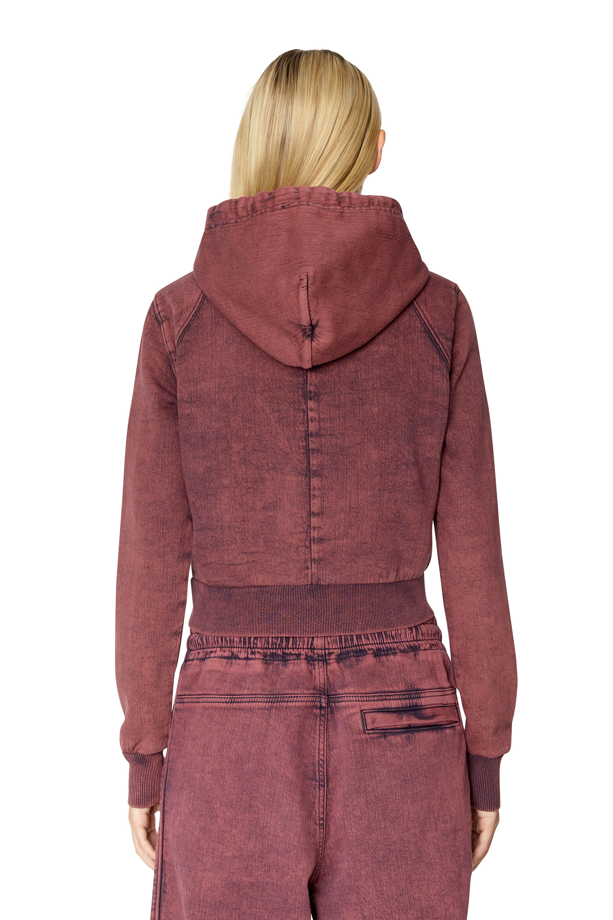 Diesel - D-ANGY TRACK DENIM HOODIE,  - Image 4
