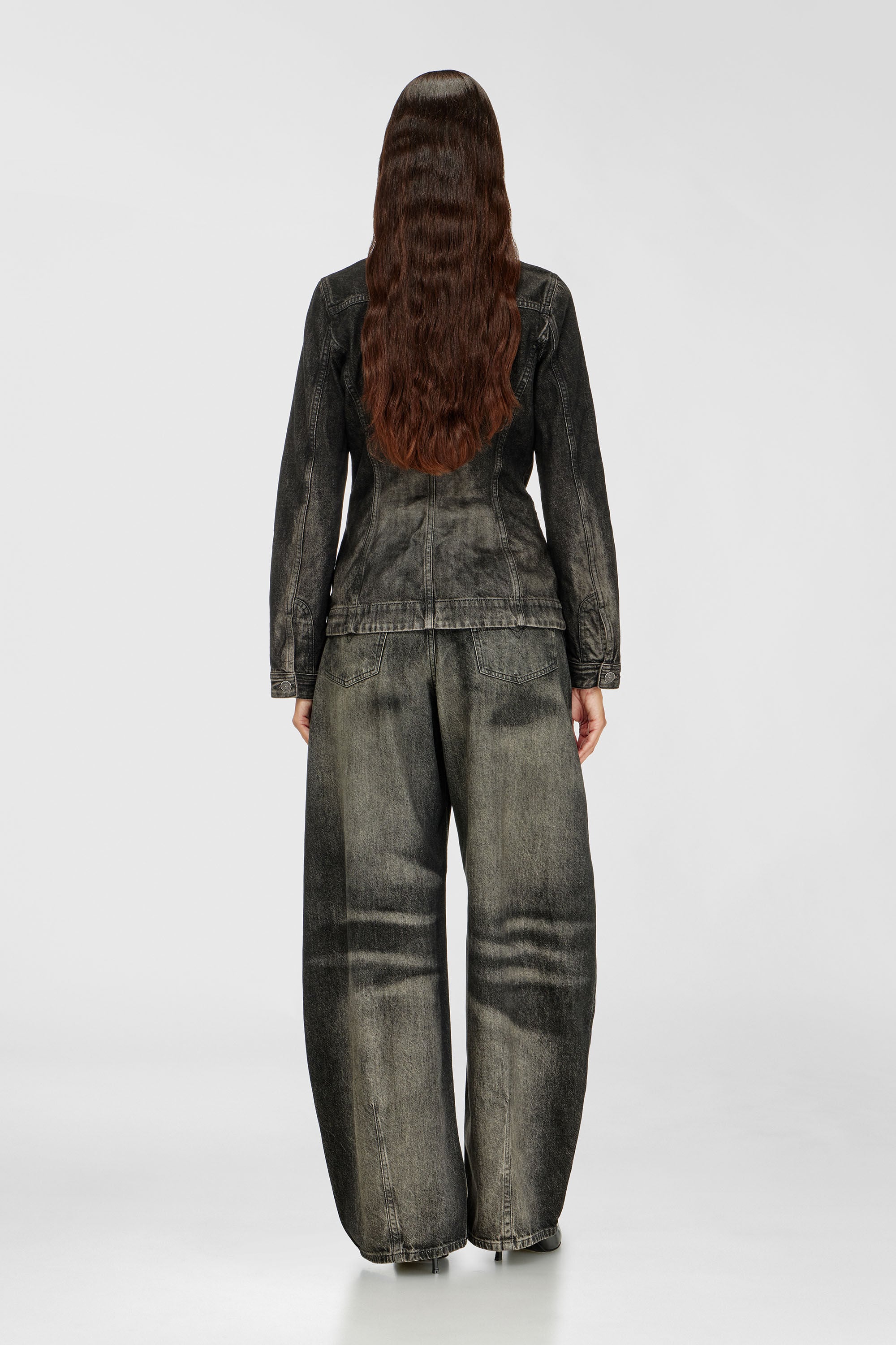 Diesel - Woman's Relaxed Jeans 1987 D-Khelz 09R33, Black/Dark grey - 3
