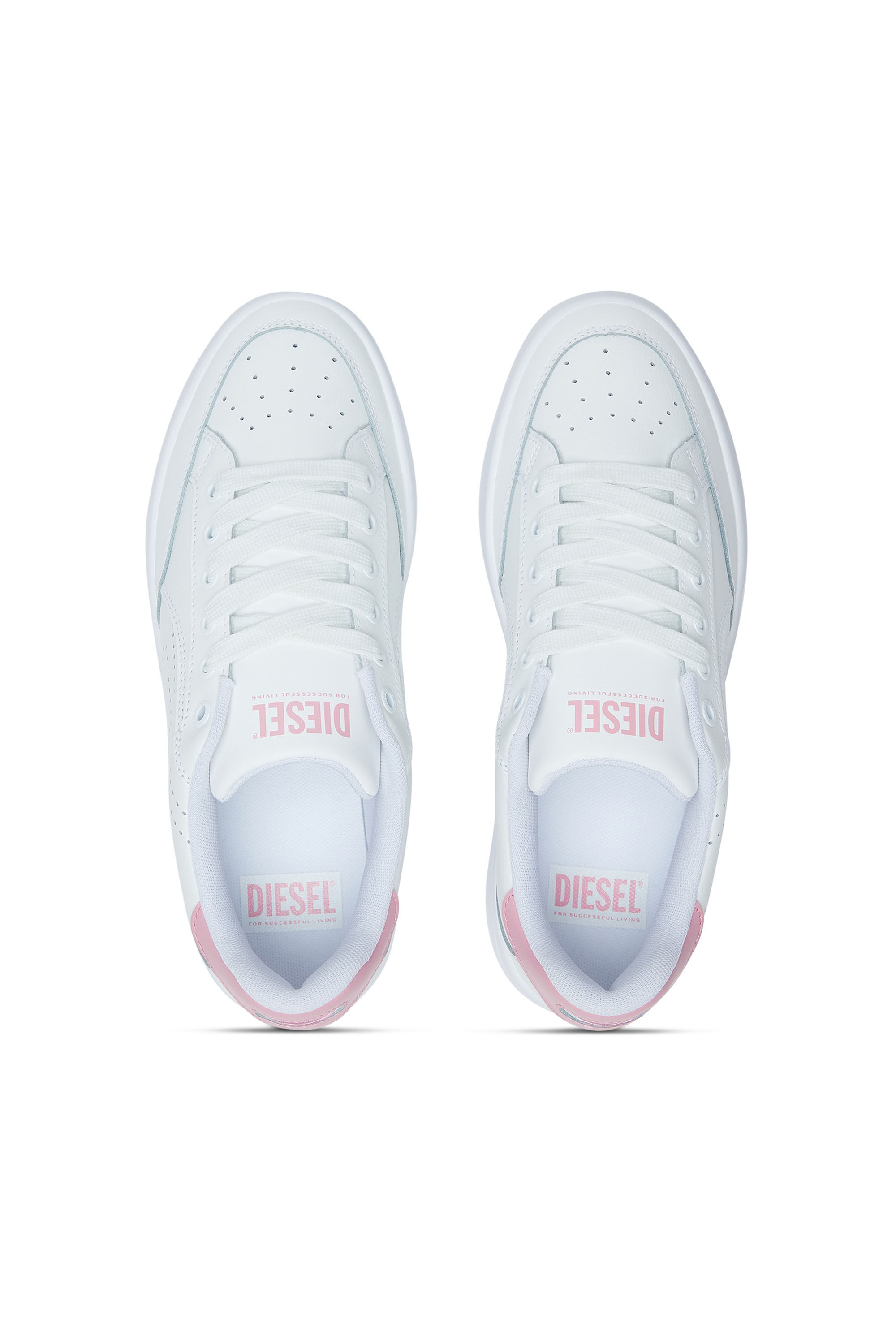 スニーカー DIESEL FW25 'S-Dakota Low W' sneakers (Y03507P0476 T1002) Women's S-Dakota-Leather sneakers with perforated logo