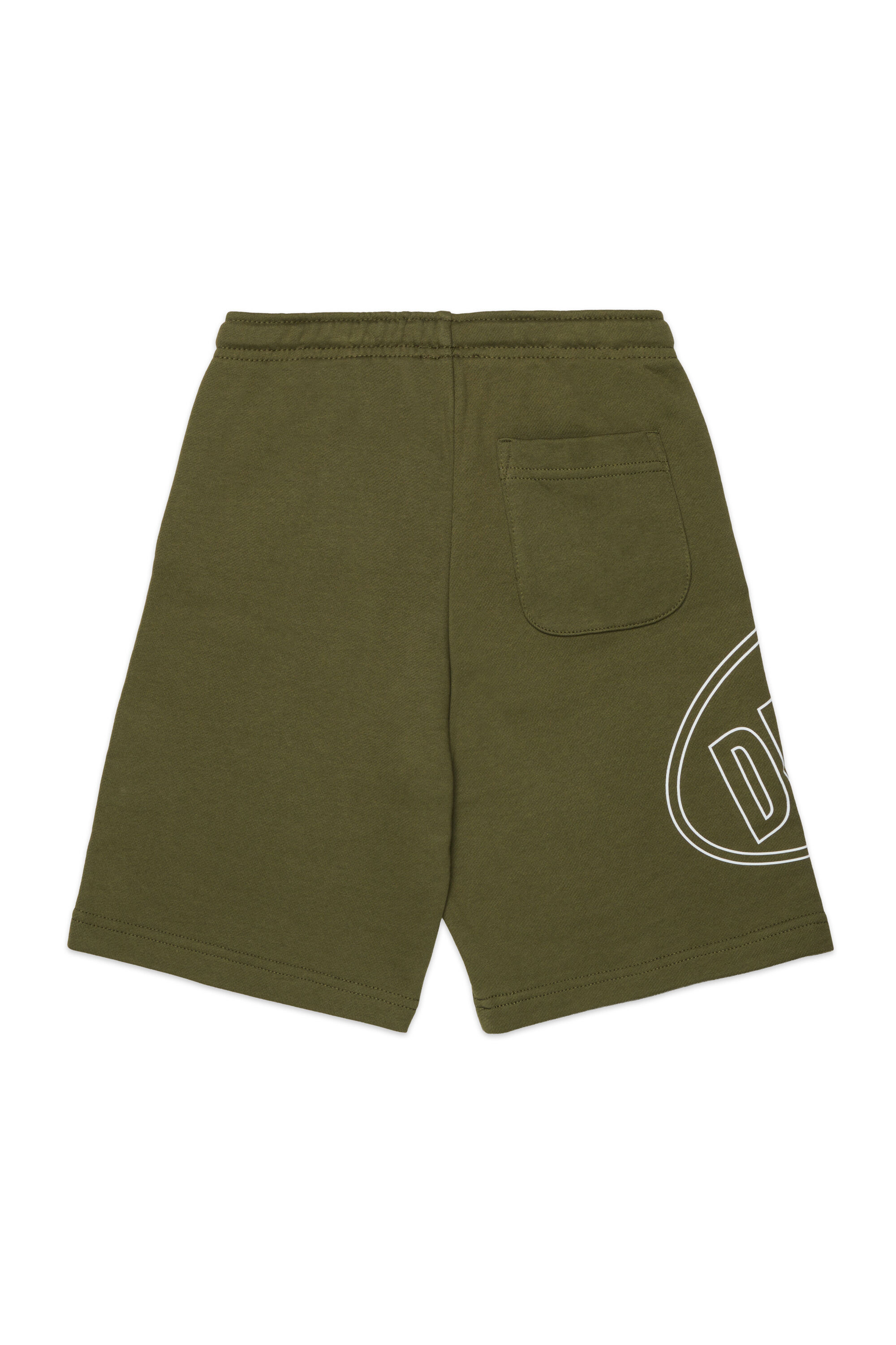 Diesel - PCIRCLE SHORT, Man's Cotton bermudas with maxi print in Military Green - 2