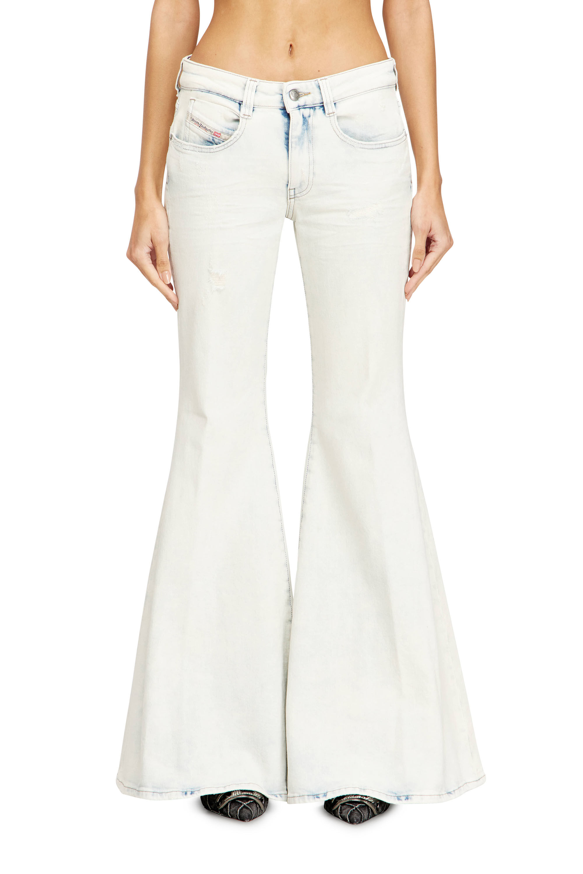 Women's Flare Jeans | White | Diesel 1970 D-Bleess