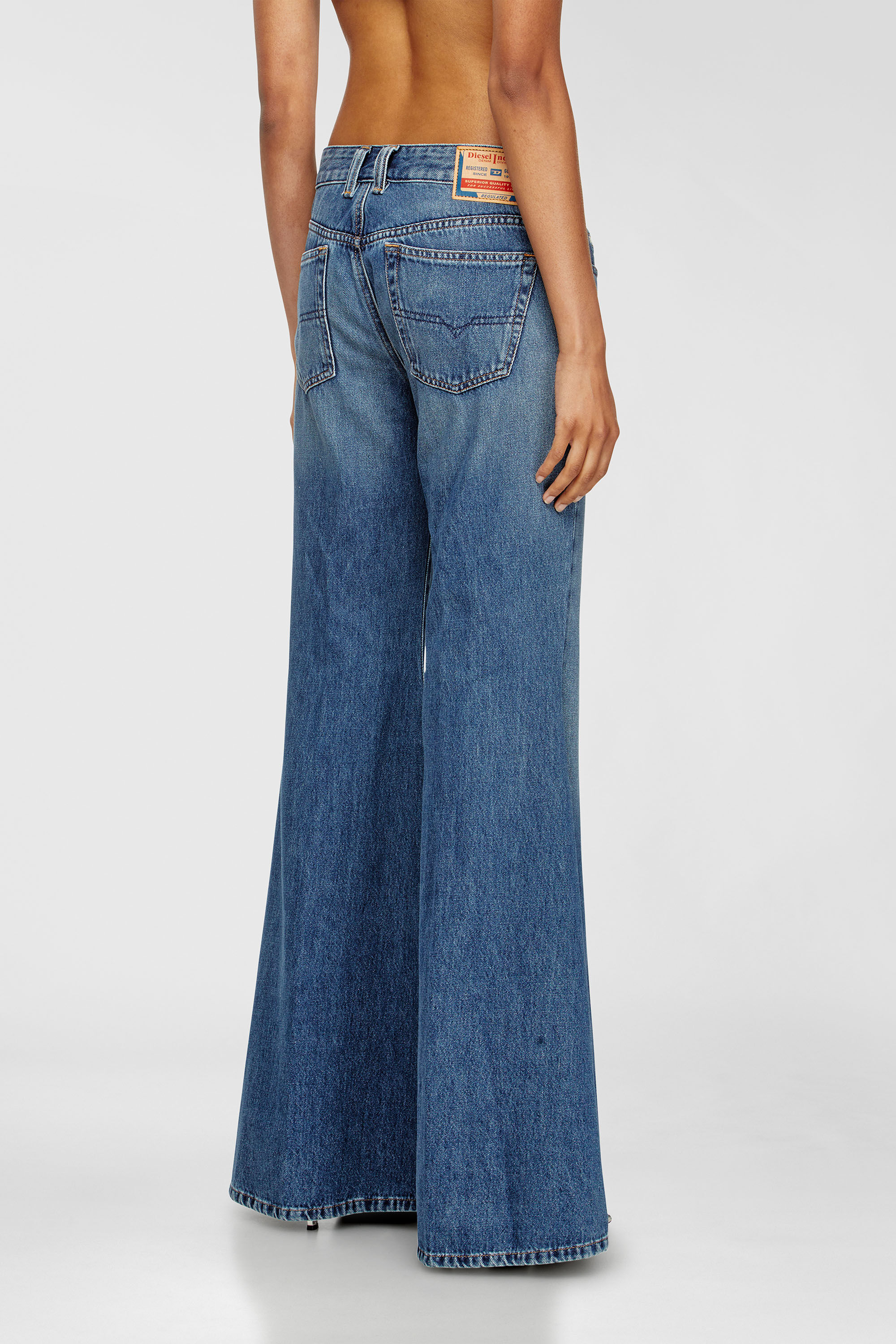 Women's Flare Jeans | Low Waist 1970 D-Bleess | Medium blue