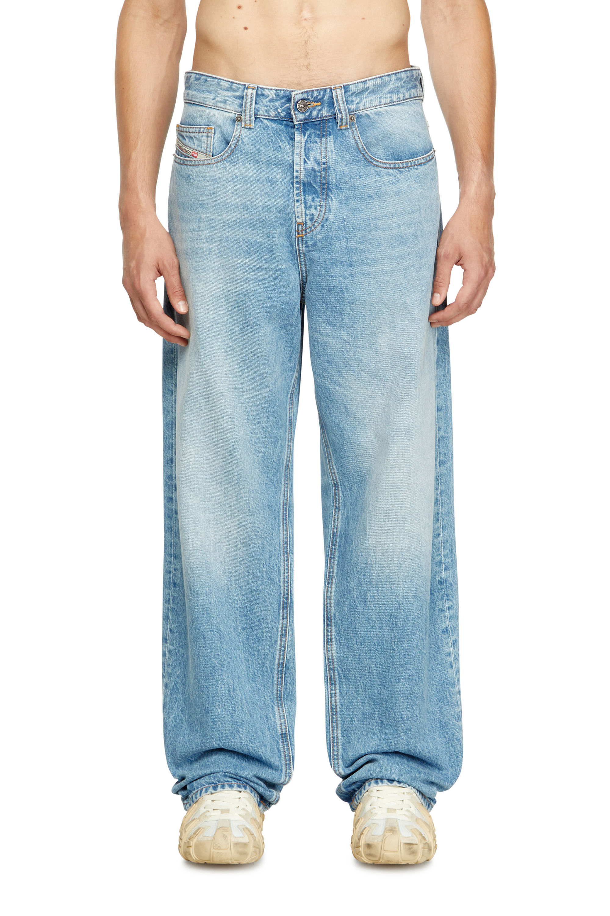 Diesel - Man's Relaxed Jeans 2001 D-Macro 09I29, Light Blue - 3