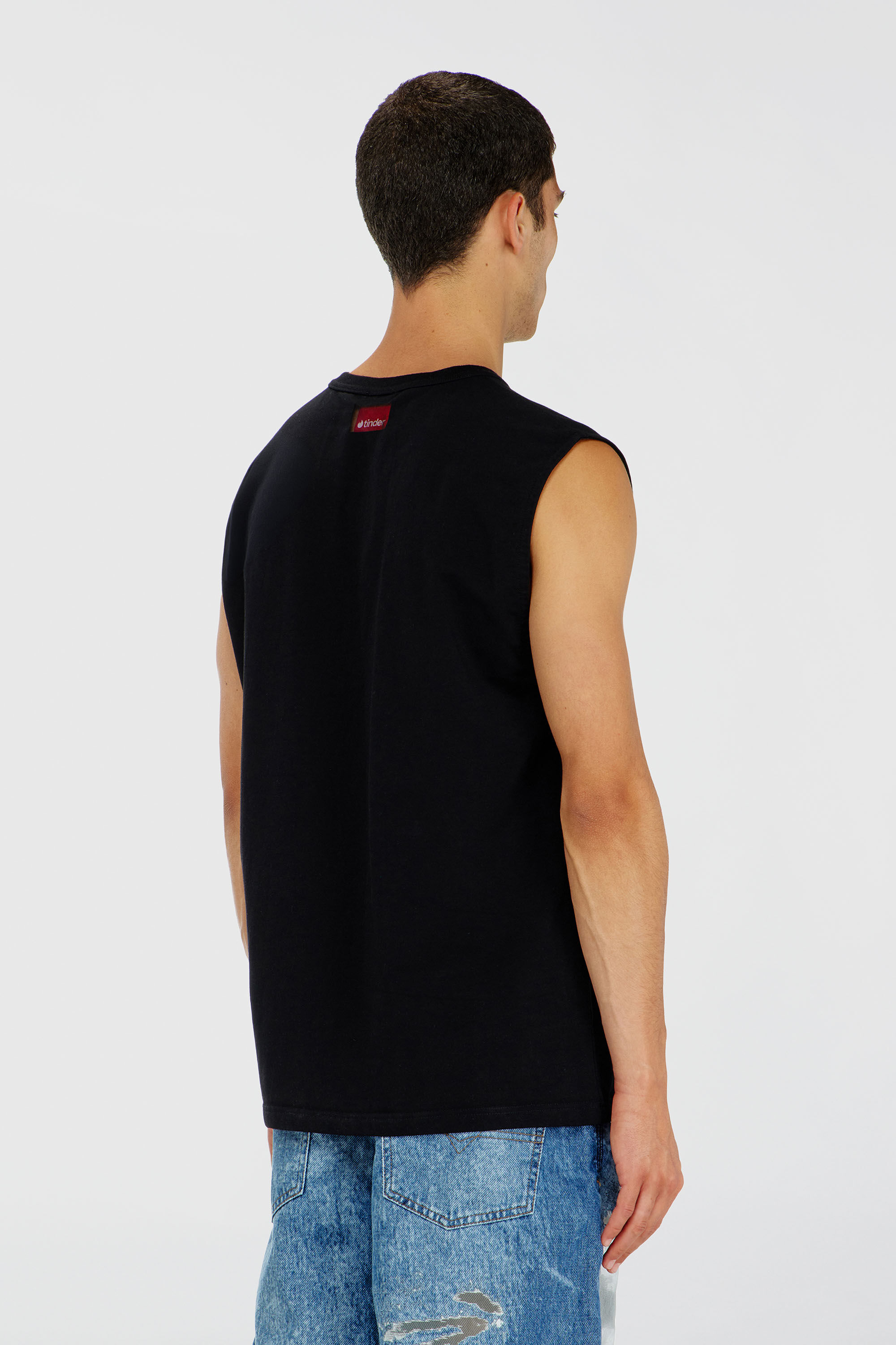 Diesel - PR-T-NORM-BISC-MATI-R, Unisex's Tank top with For Successful Loving logo in Black - 4