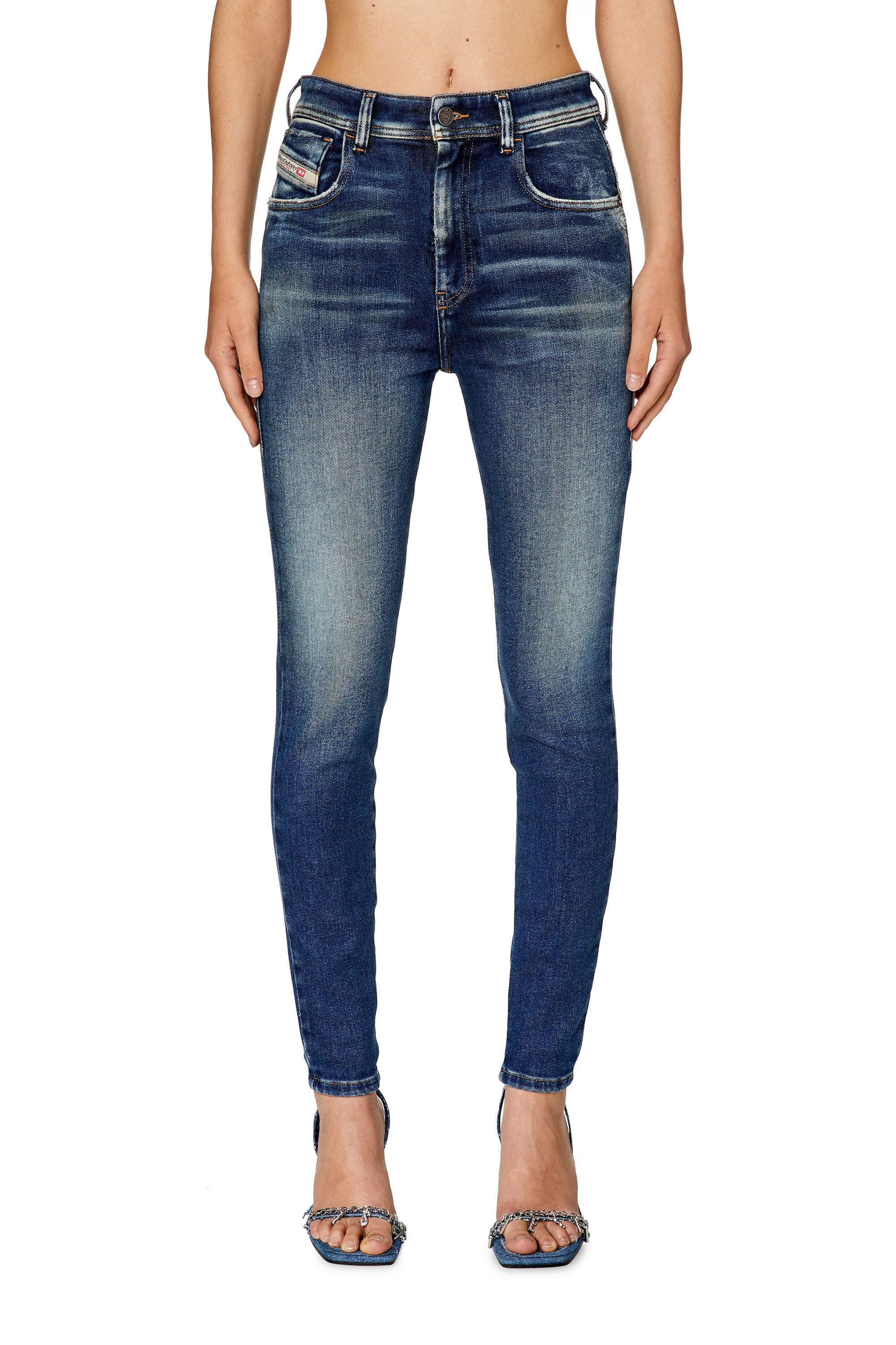 Diesel - Super skinny Jeans 1984 Slandy-High 09G90, Dark Blue - Image 3