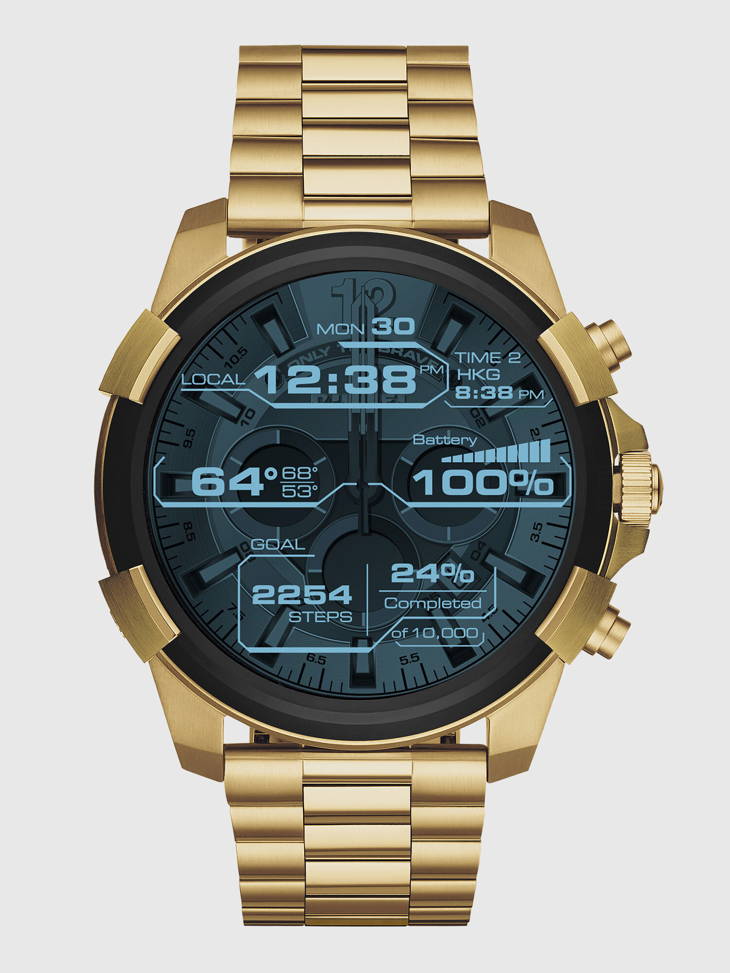 diesel on smartwatch gold