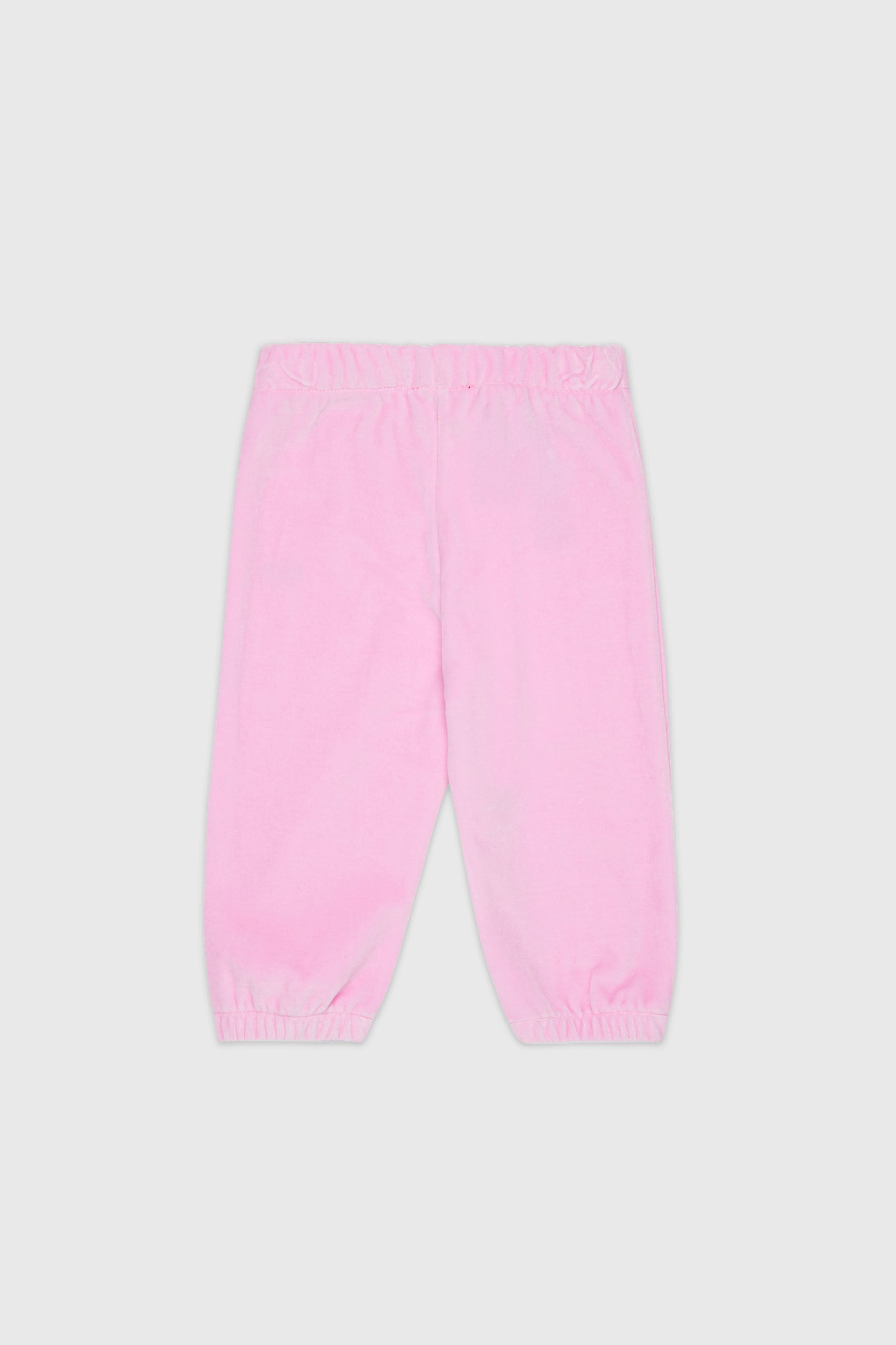 Diesel - PHENIB, Man's Velvet sweatpants with Oval D embroidery in Pink - 2
