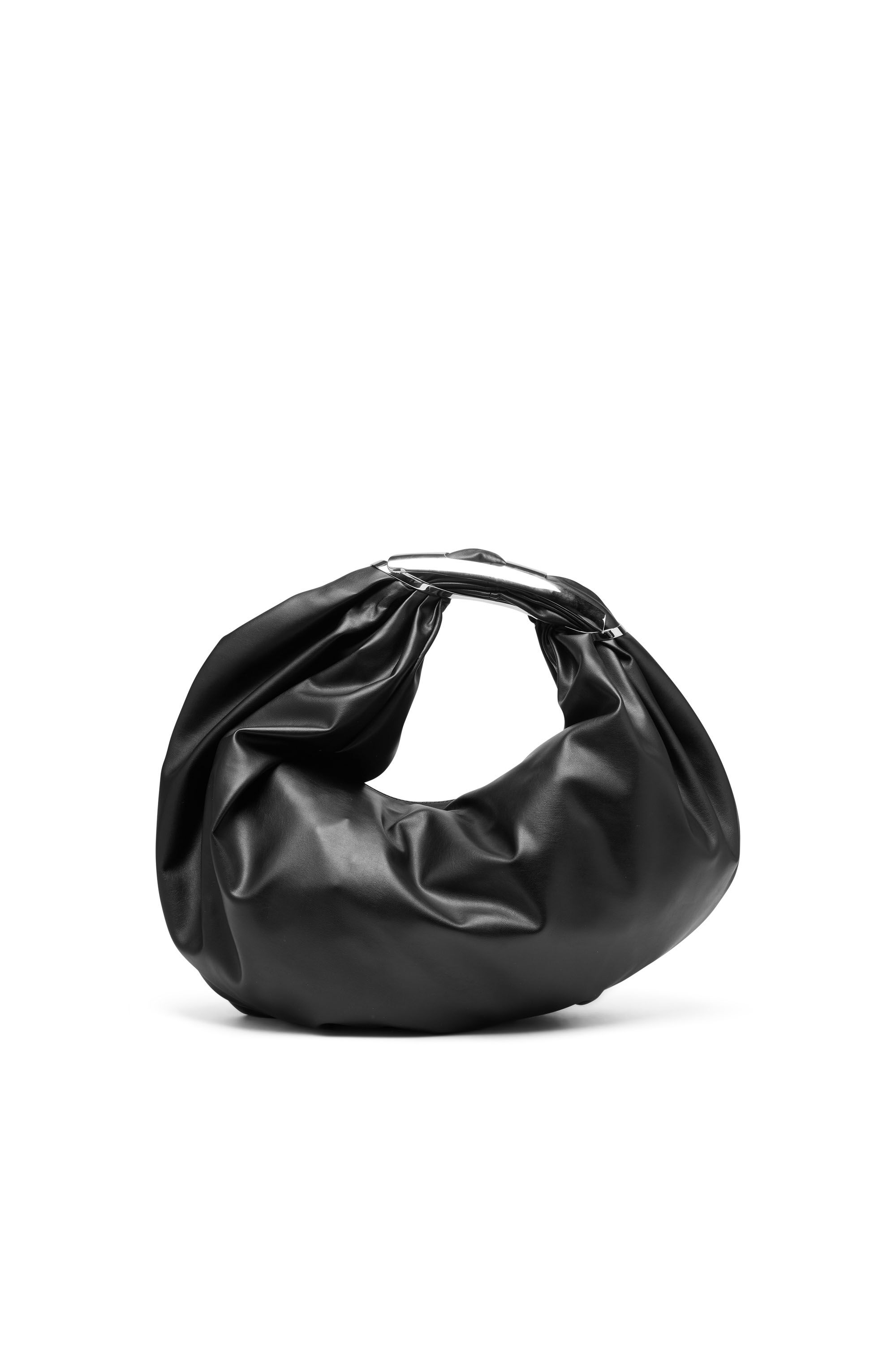 Women's Grab-D Hobo M Shoulder slouchy Bag in PU | Black