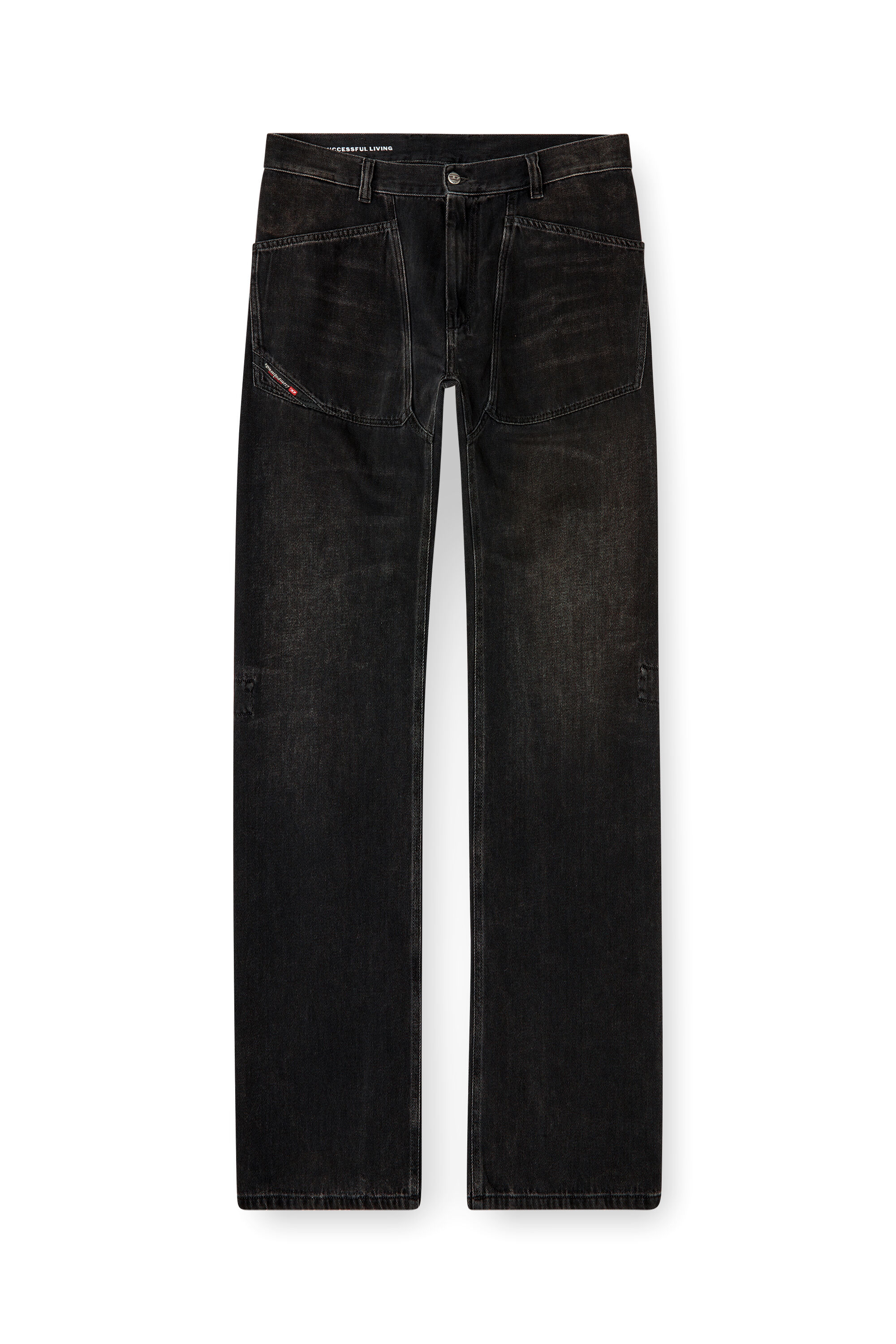 DIESEL Jeans D-Rise 09j96 26×30 Men's Relaxed Jeans | Black/Dark grey | Diesel D-Zeta