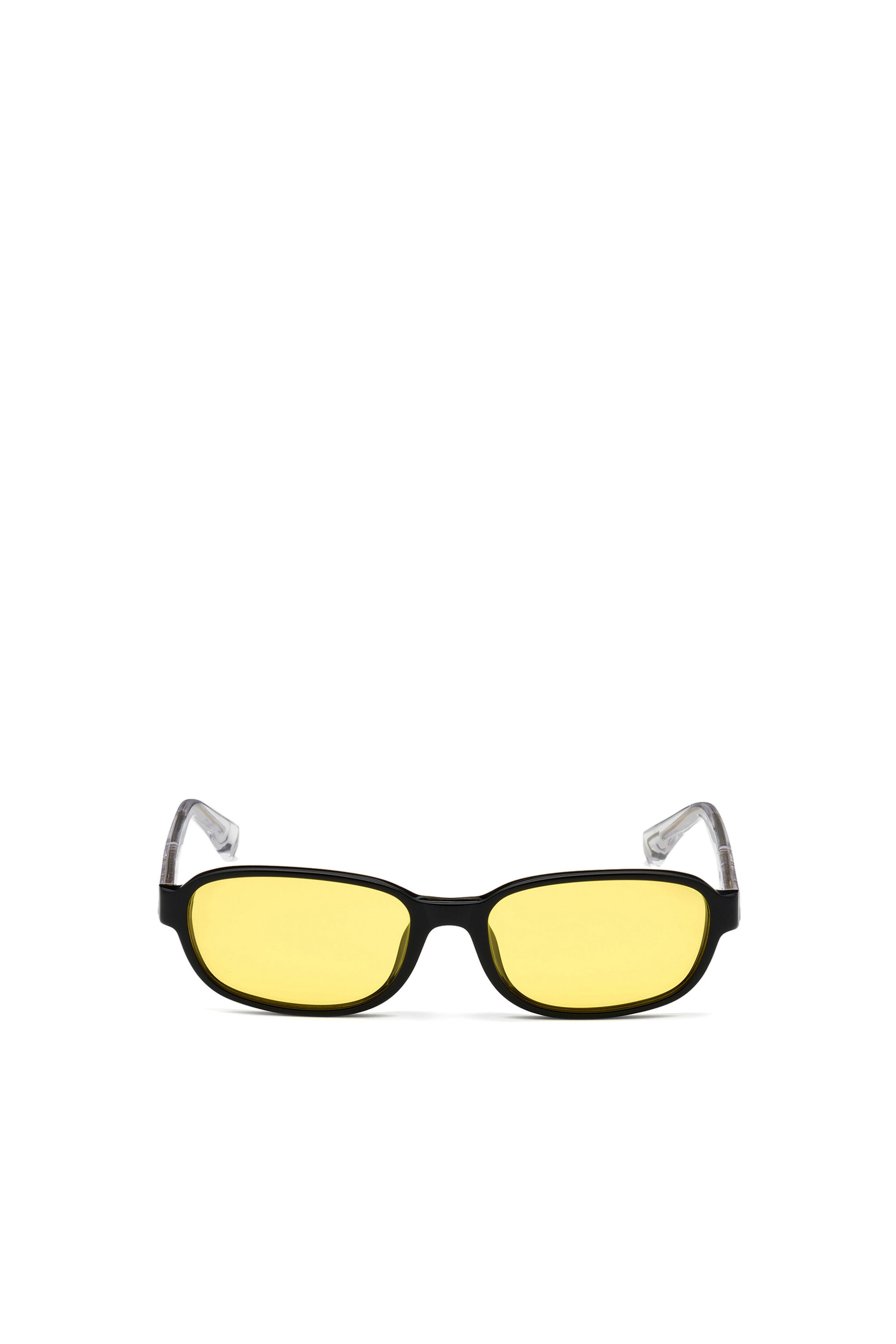 Diesel - DL0326, Unisex's Mini rectangular shape in acetate in Yellow - 1