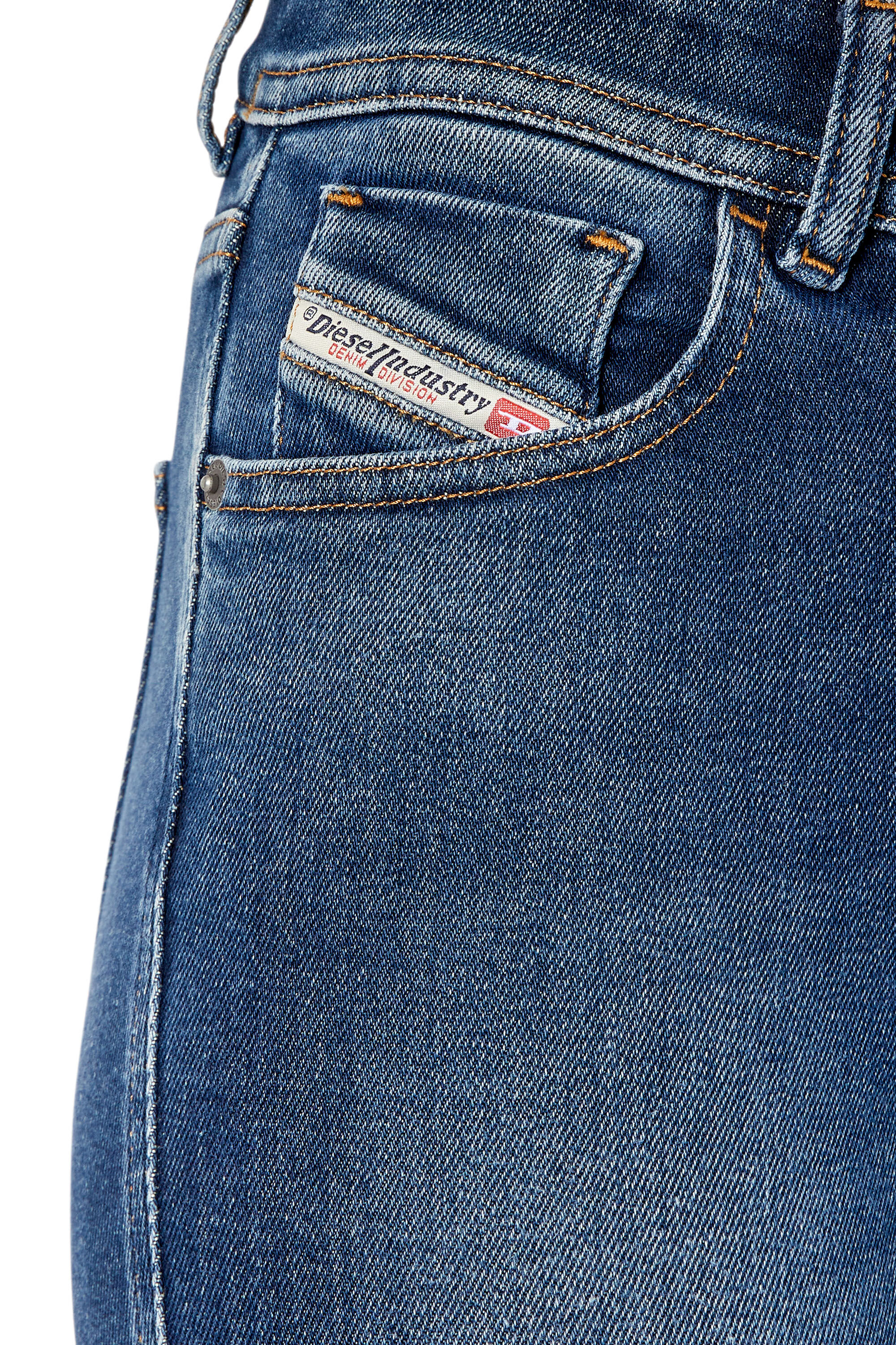 Diesel - 2017 Slandy 09E97 Super skinny Jeans, Dark Blue - Image 6