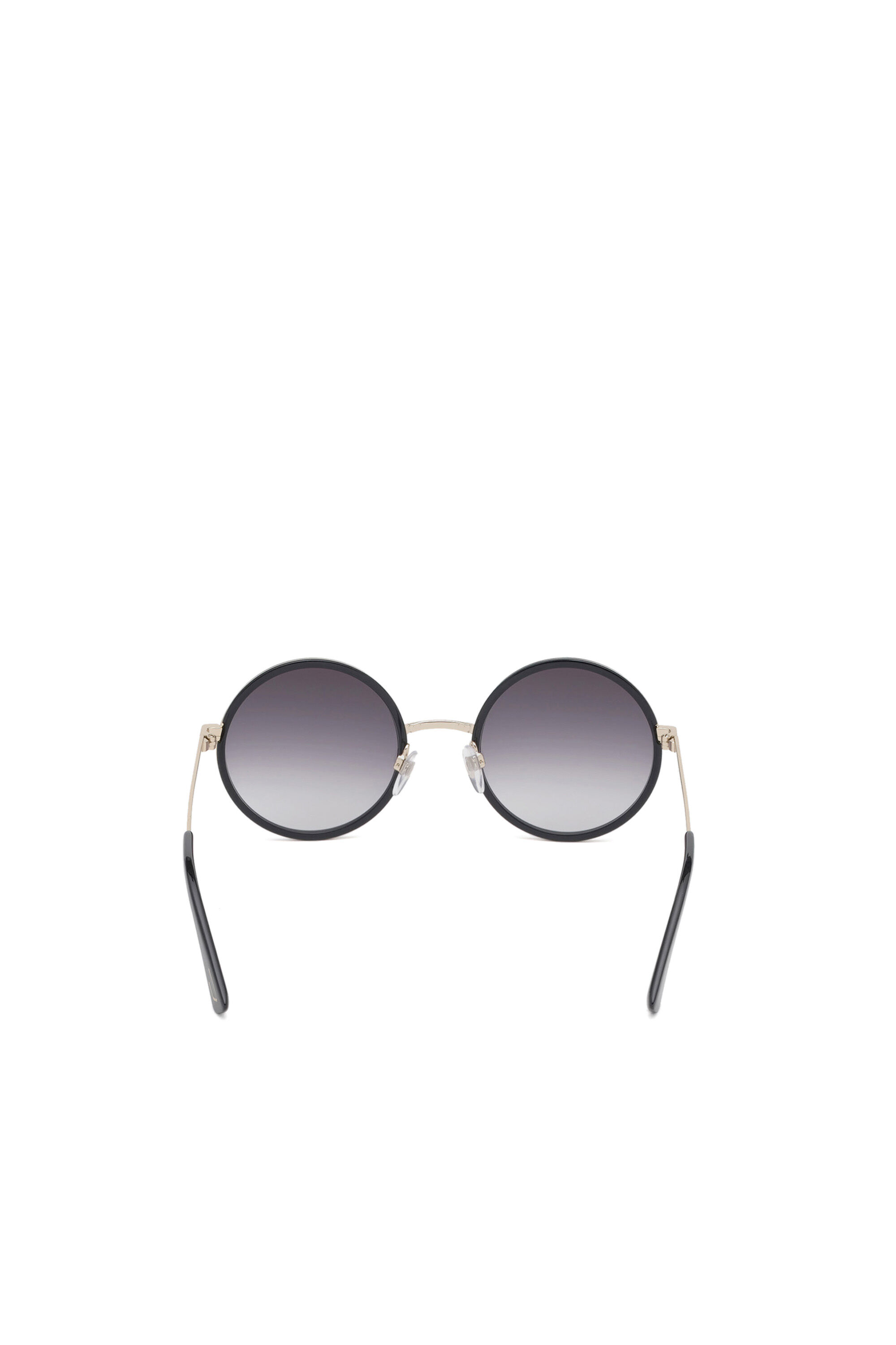 Diesel - DL0276, Woman's Rounded sunglasses in acetate in Black/Gold - 3