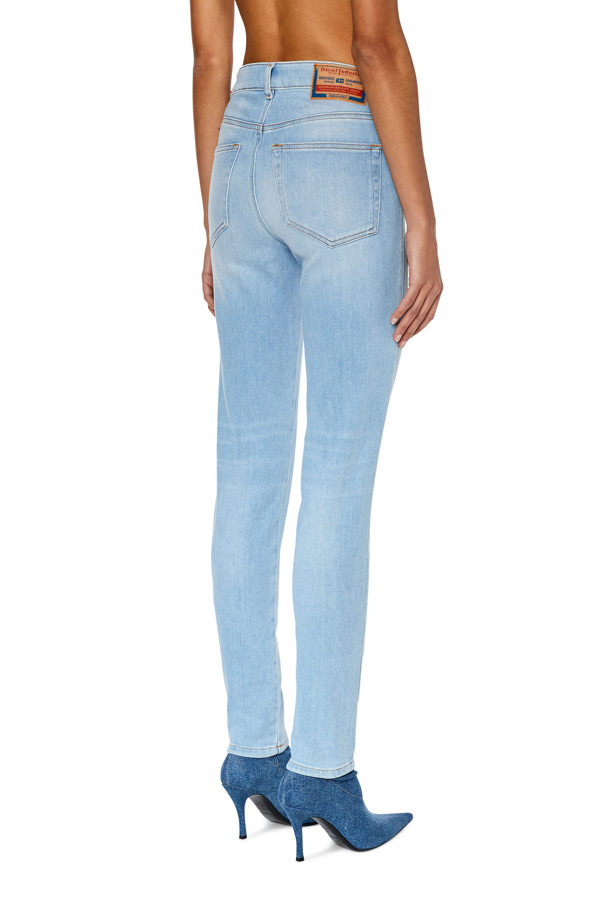 Diesel - 2017 Slandy 09E76 Super skinny Jeans, Light Blue - Image 4