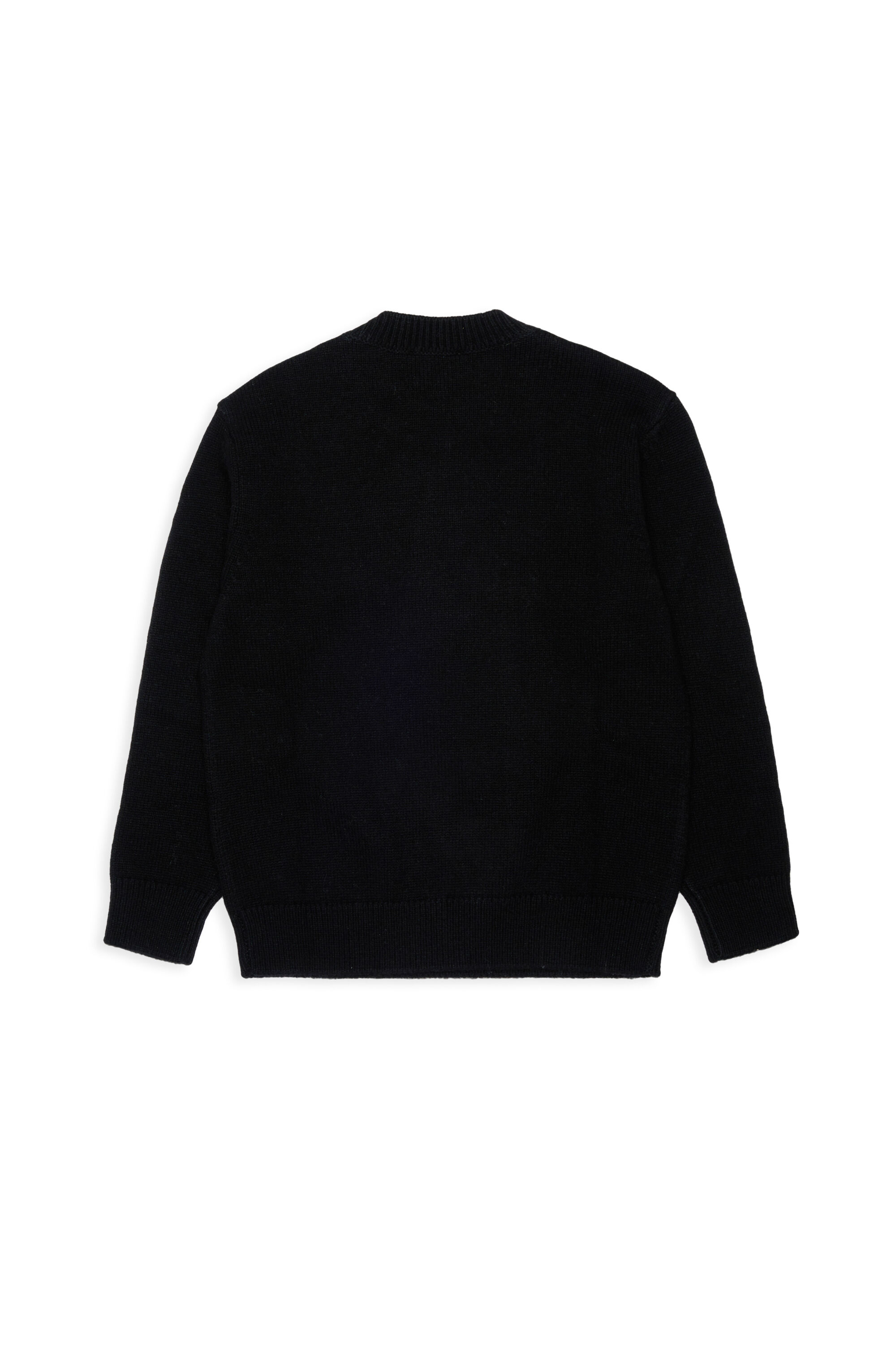 Diesel - KONZI OVER, Man's Cashmere-enriched jumper with destroyed logo in Black - 2