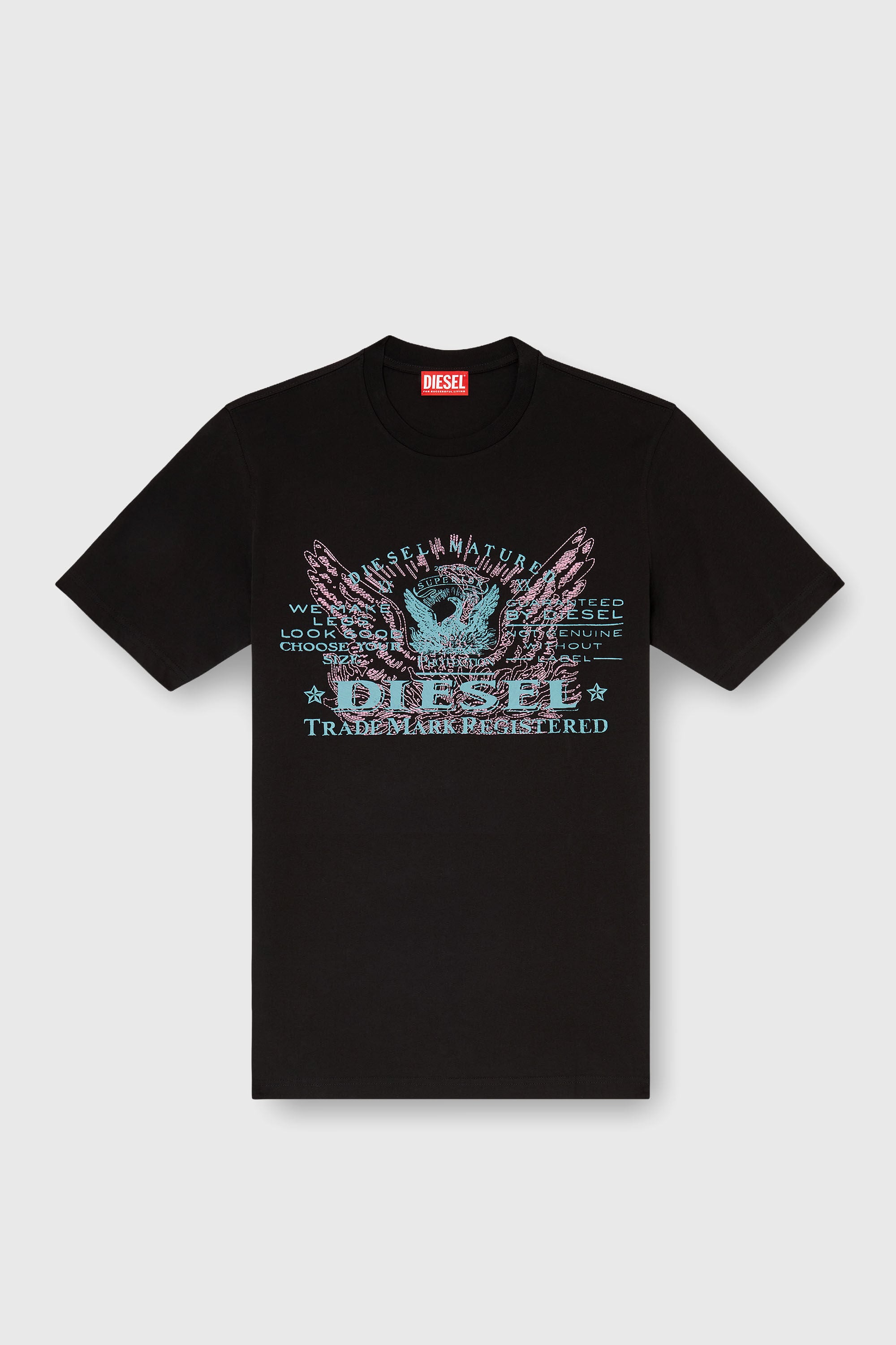 Diesel - T-JUST-FENIX-T92, Man's Cotton T-shirt with graphic print in Black - 2