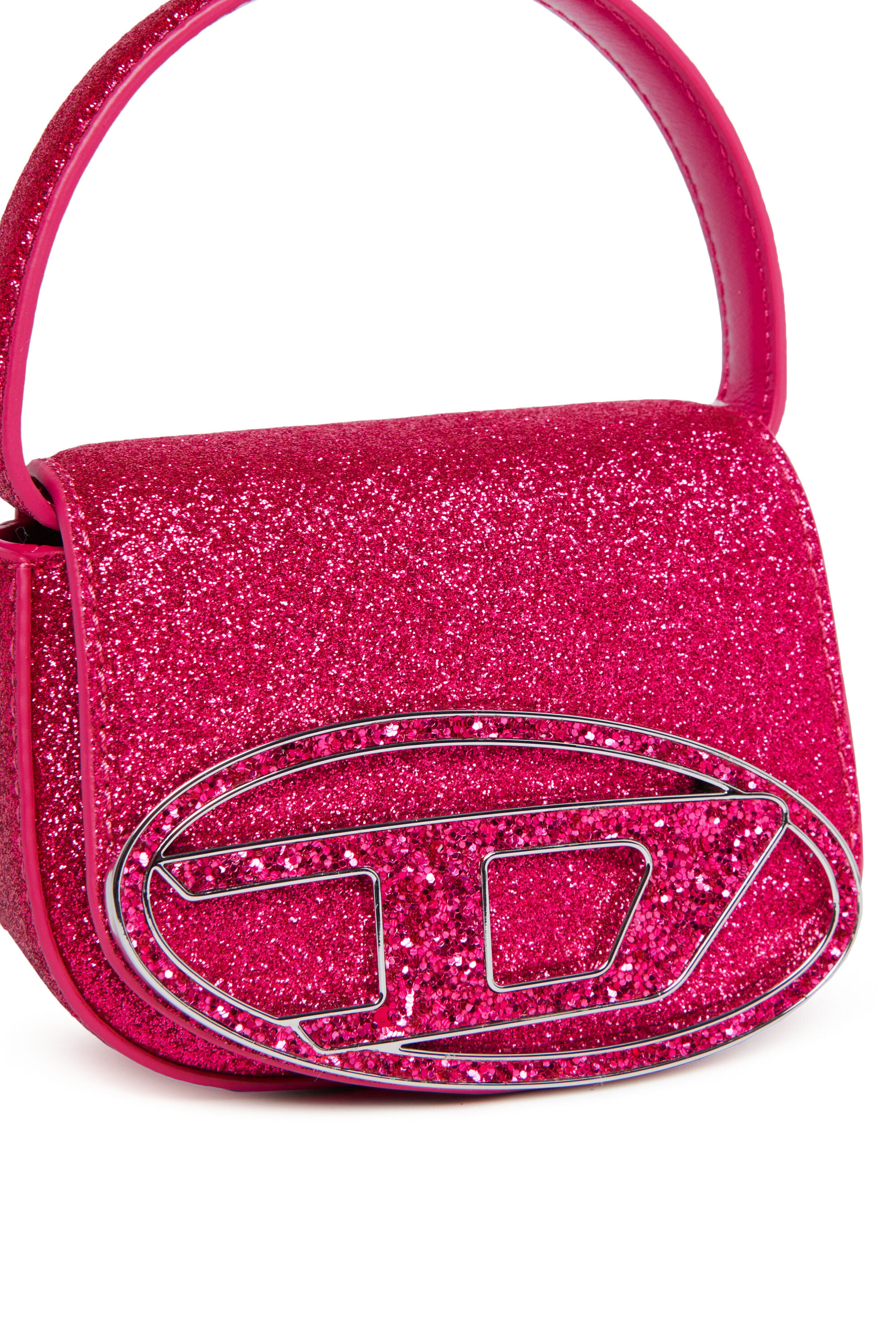 Girl's Iconic mini bag in glitter fabric | Pink | Diesel FI