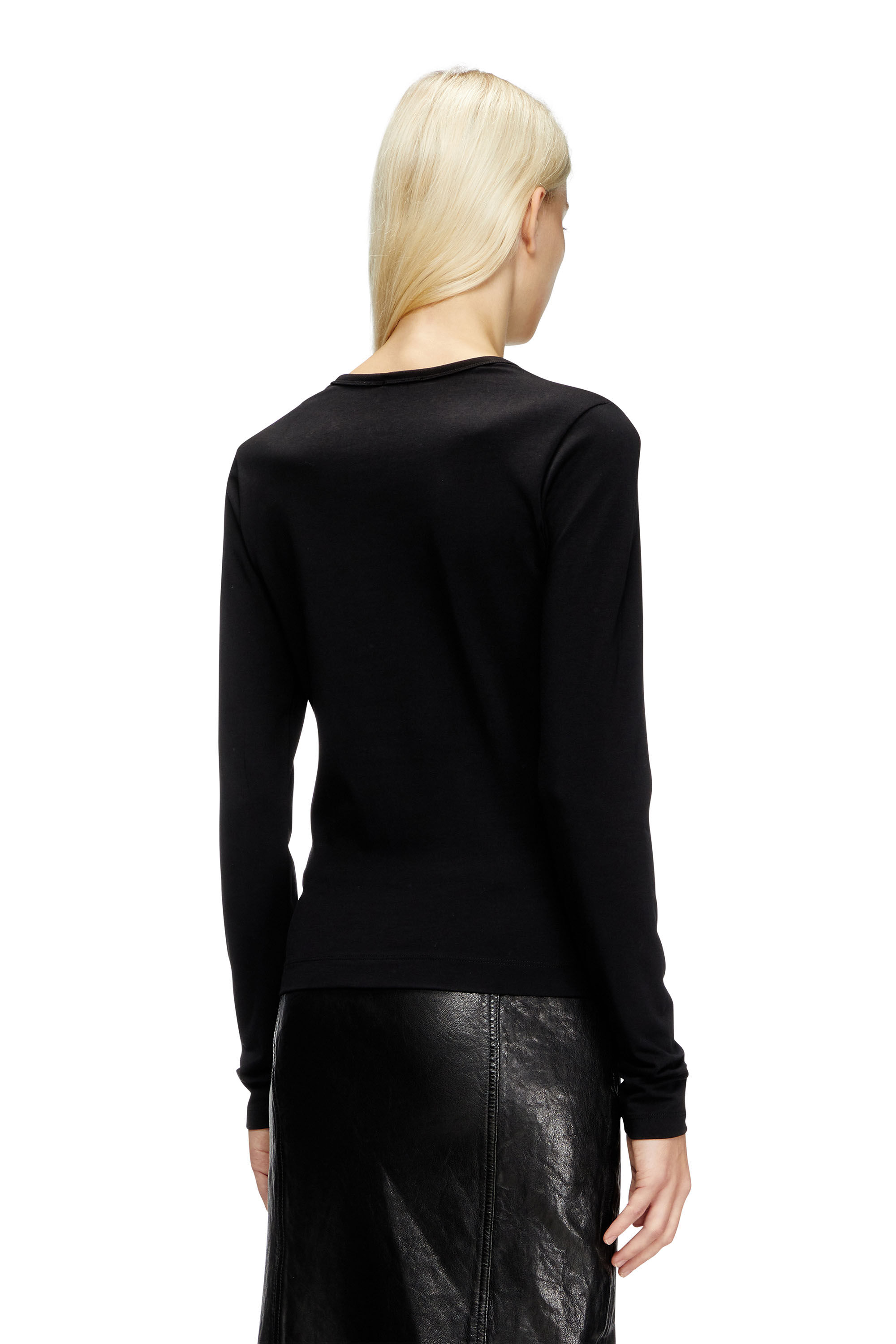 T-ANGIE Women's Long-sleeve cotton T-shirt, cut-out logo