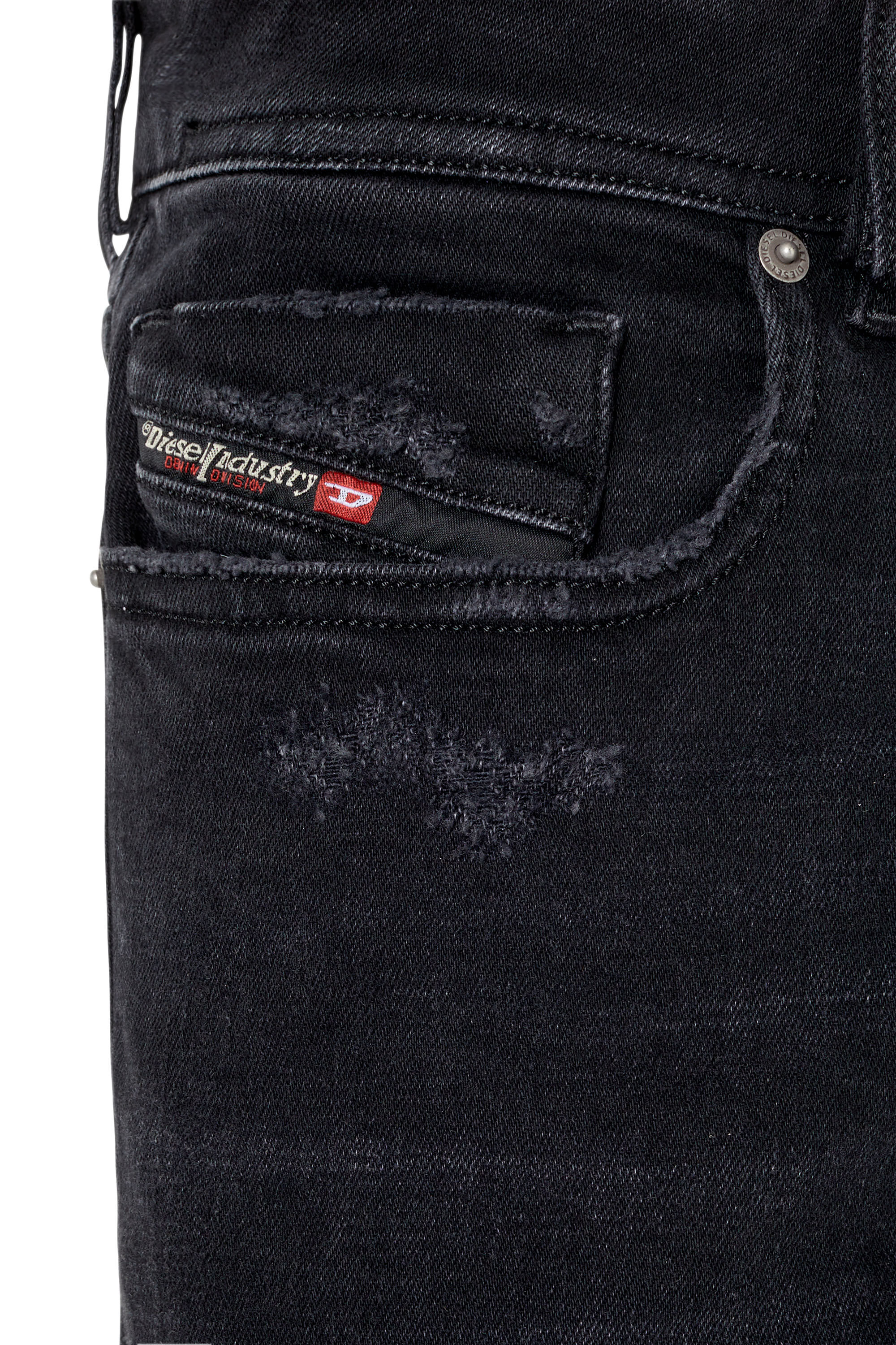 Diesel - 1979 Sleenker 09E42 Skinny Jeans, Black/Dark grey - Image 6