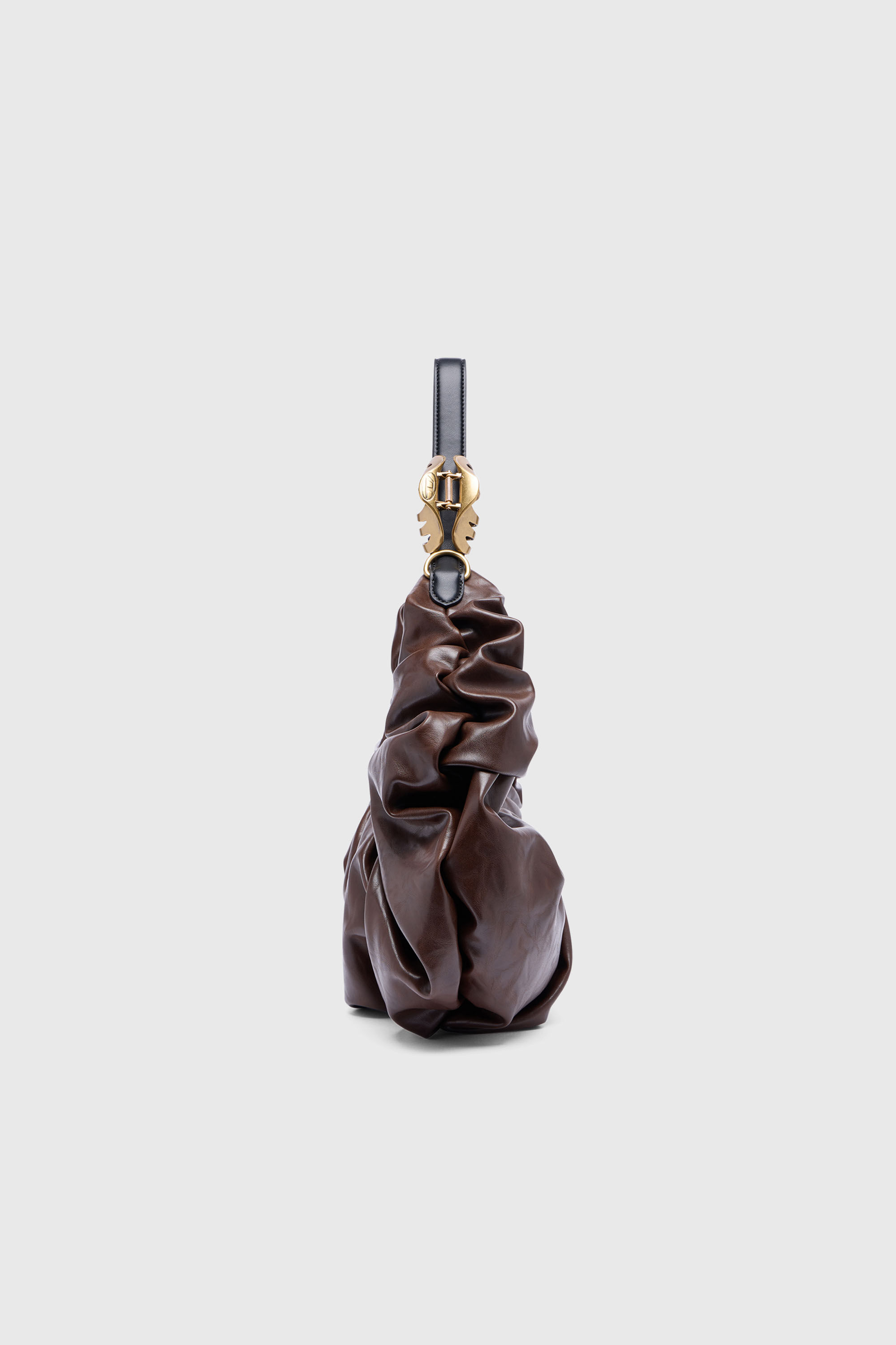 Diesel - GRAB-D HOBO L, Woman's Grab-D-Large scrunched hobo bag in Brown - 5