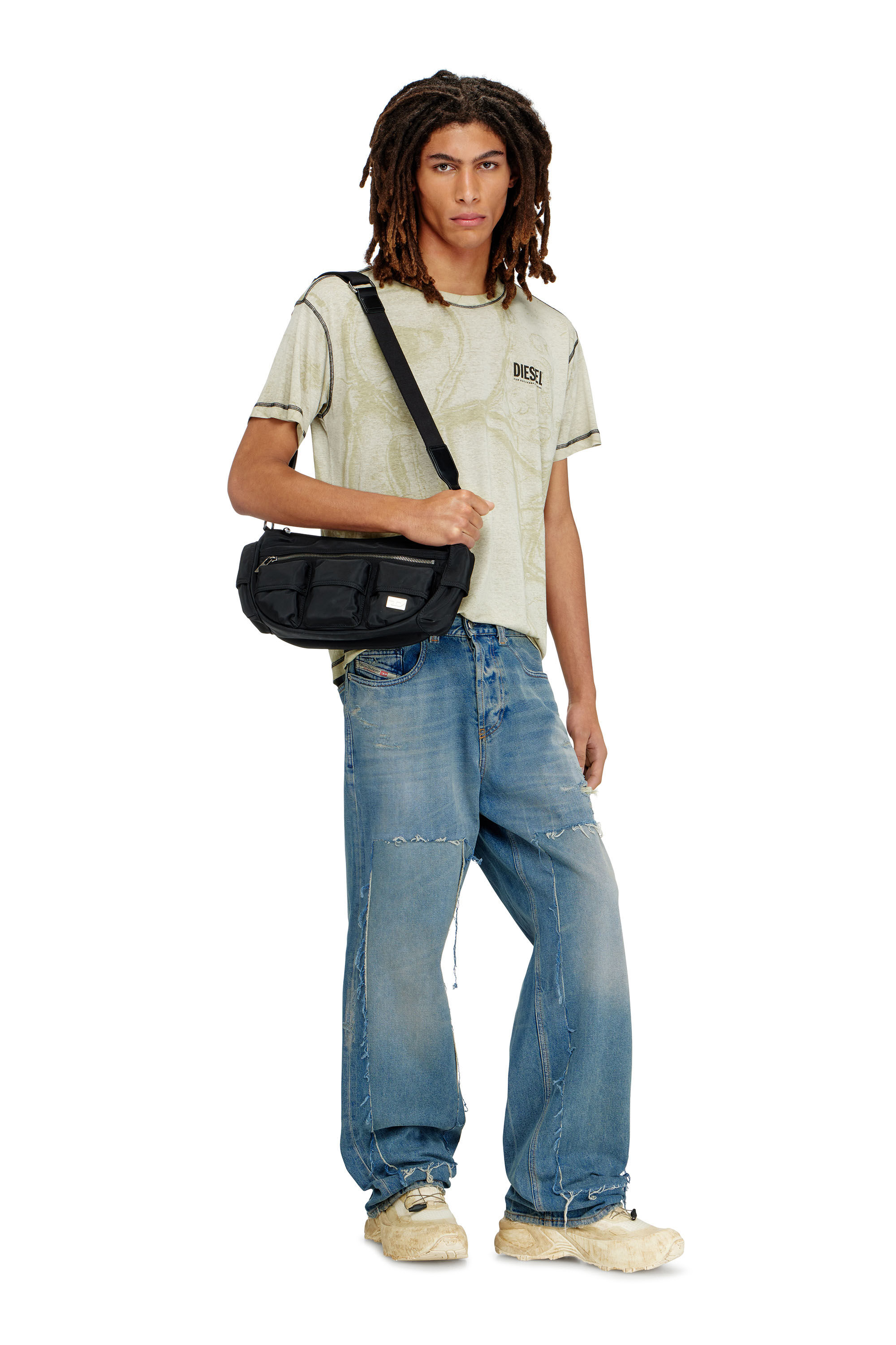 Women's Multi-Pkts-Multipocket bag in utilitarian shell | Black