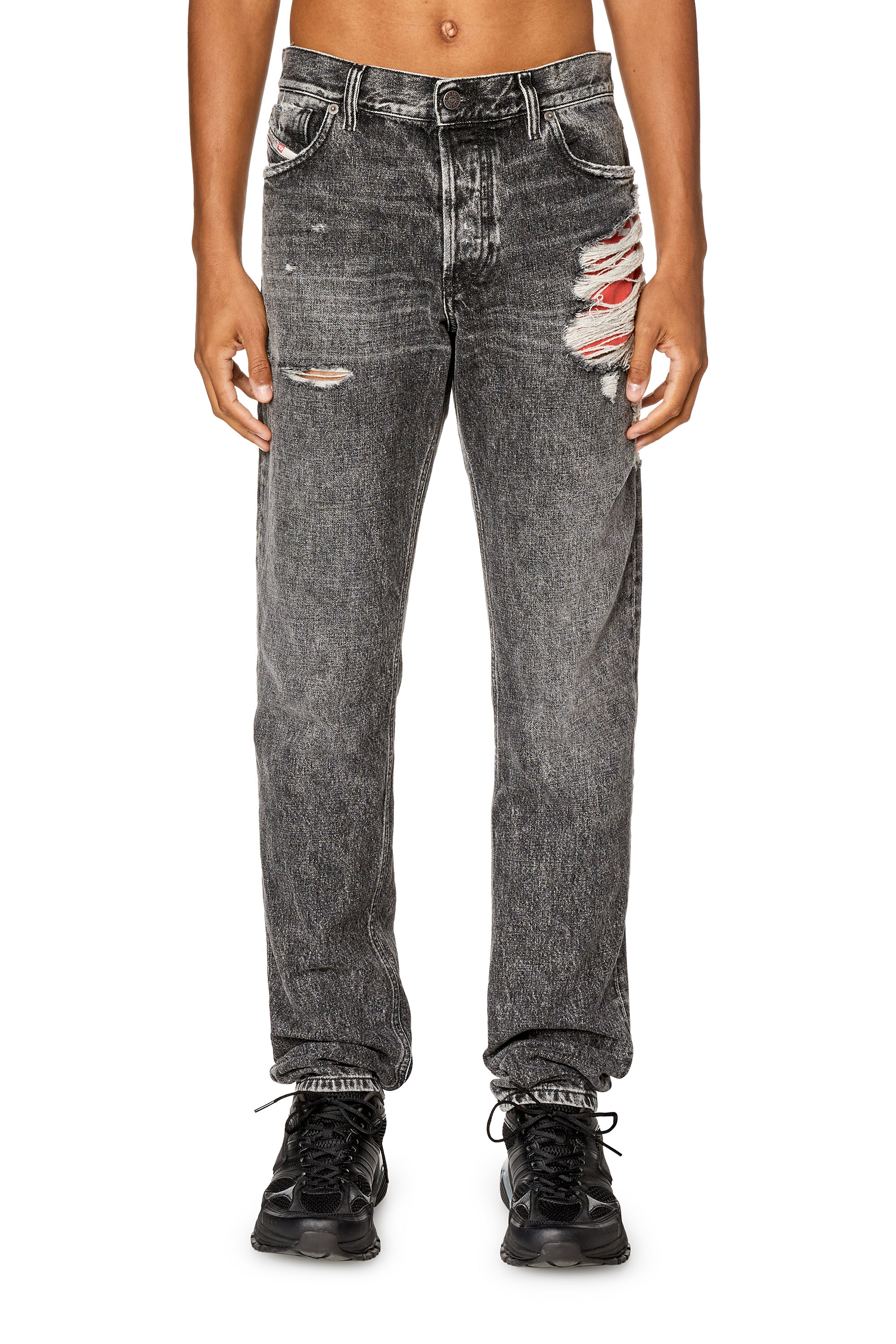 Diesel - Straight Jeans 1995 D-Sark 007S1, Black/Dark grey - Image 2
