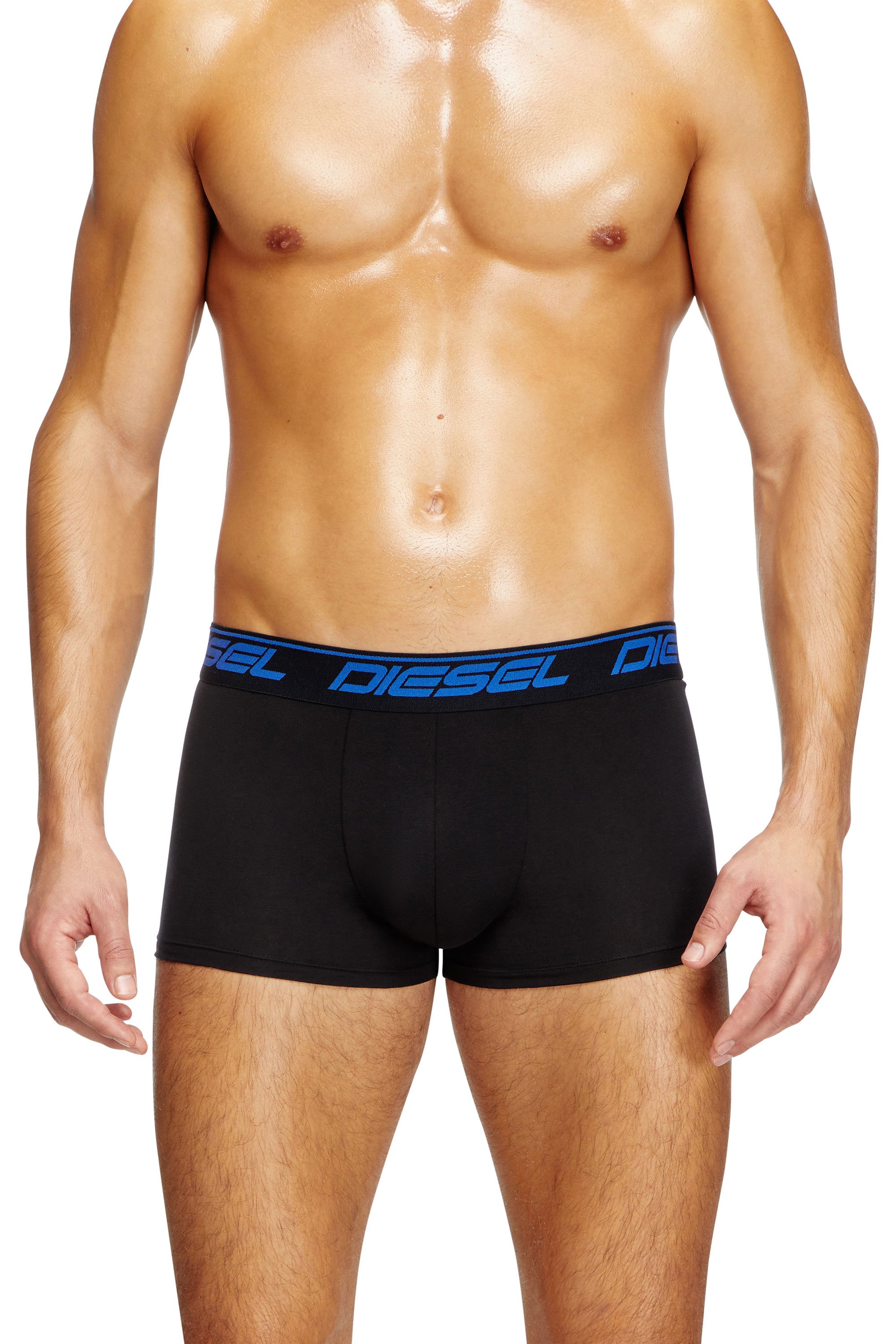 Diesel - UMBX-DAMIENTHREEPACK, Man's Three-pack cloudy-print boxer briefs in Black/Blue - 2