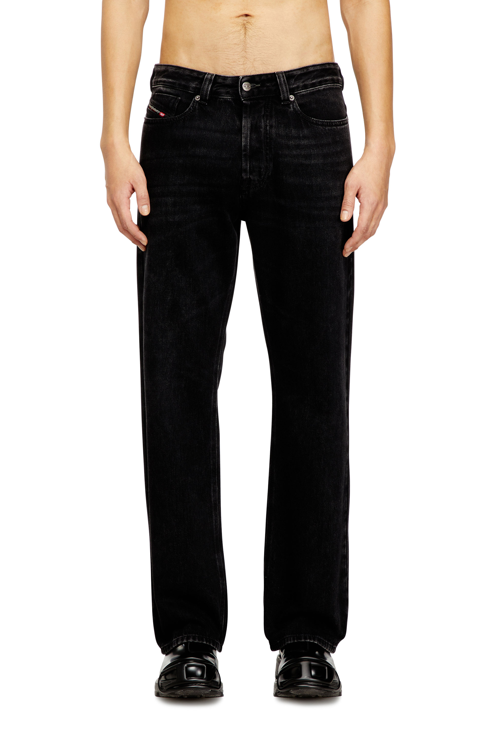 Diesel - Man's Relaxed Jeans 1980 D-Eeper 09P09, Black/Dark grey - 3
