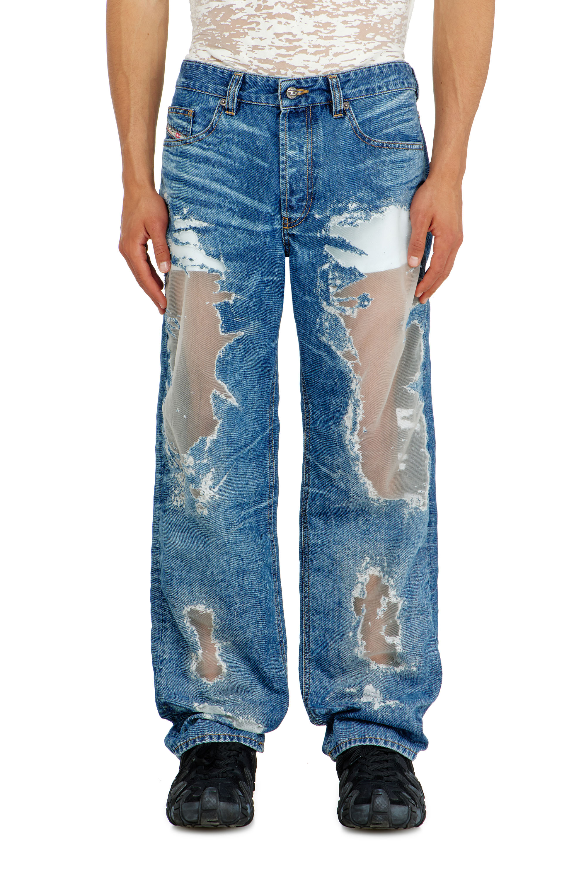 Diesel - Man's Regular Jeans 2024 D-Macs 068ZH, Medium blue - 3