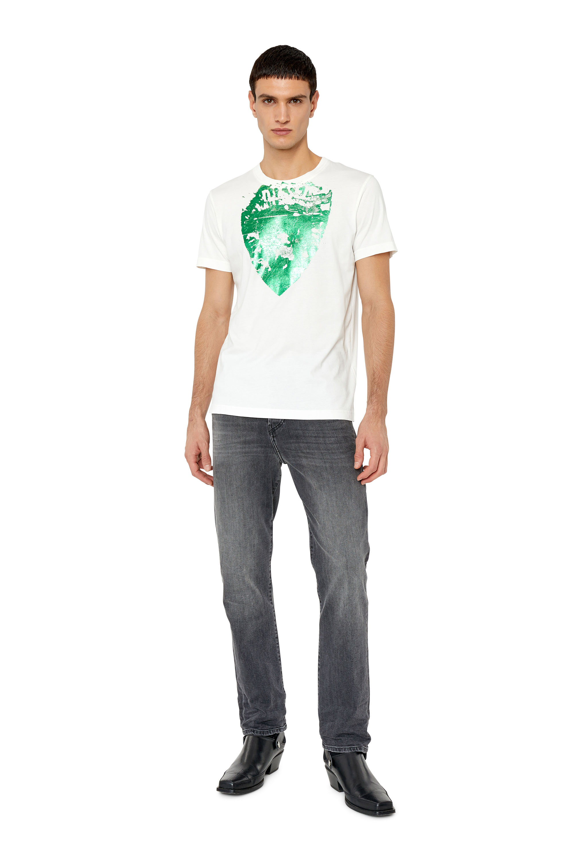 Diesel - 2020 D-Viker 09E94 Straight Jeans, Black/Dark grey - Image 5