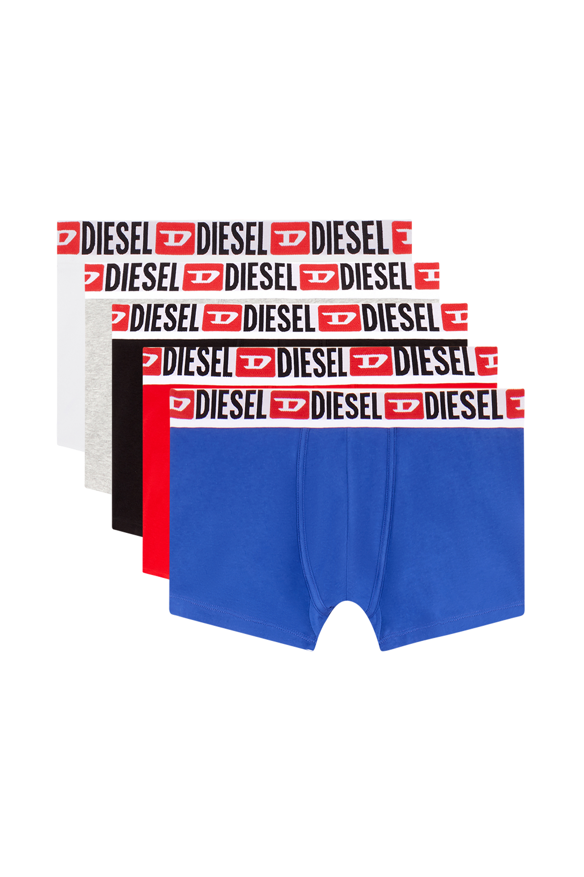 Diesel - UMBX-DAMIENFIVEPACK, Man's Five-pack of mix-colour boxer briefs in Blue/Red - 2