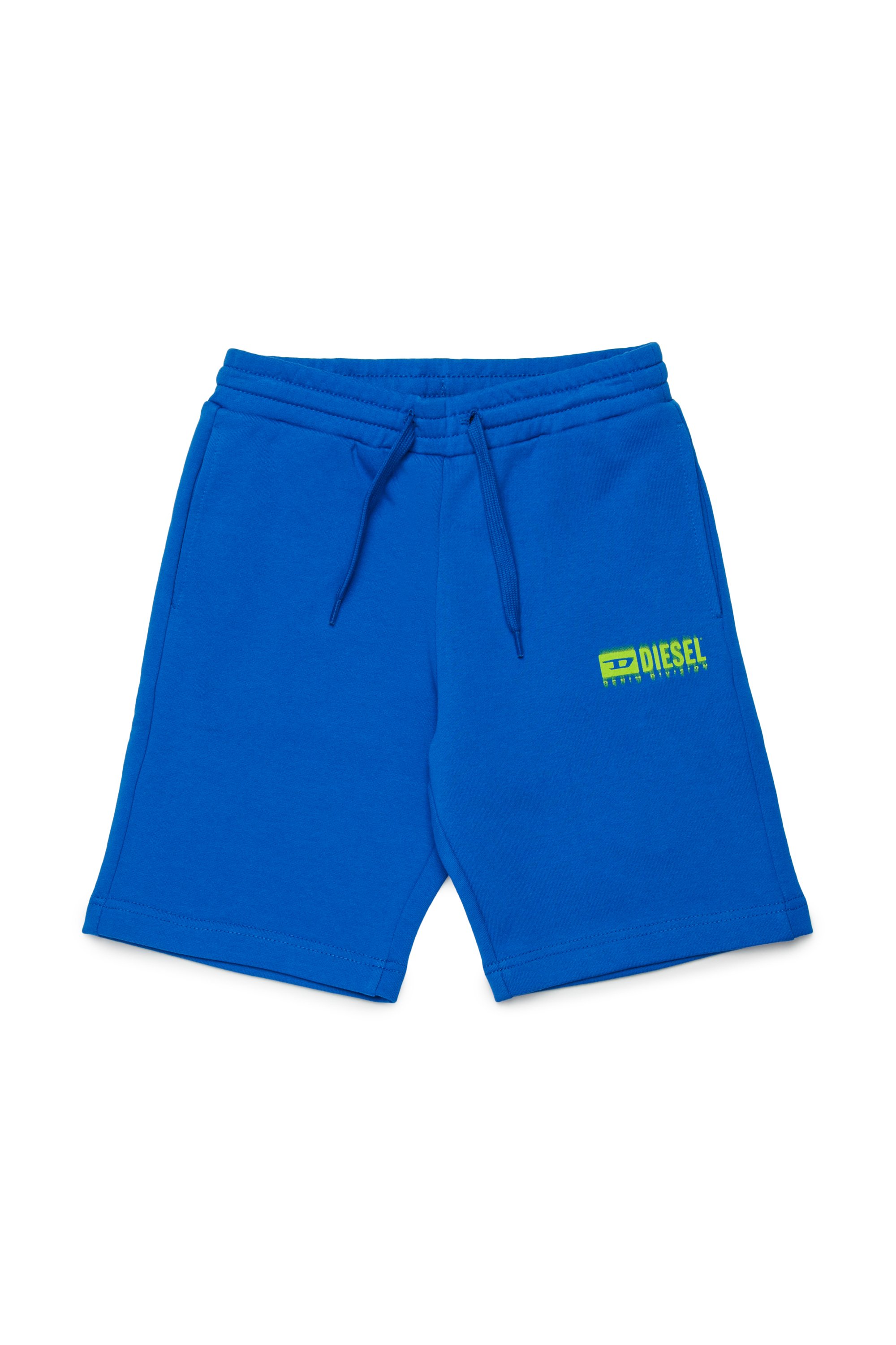 Diesel - PBASESHORT, Man's Sweat shorts with dégradé logo in Blue - 1