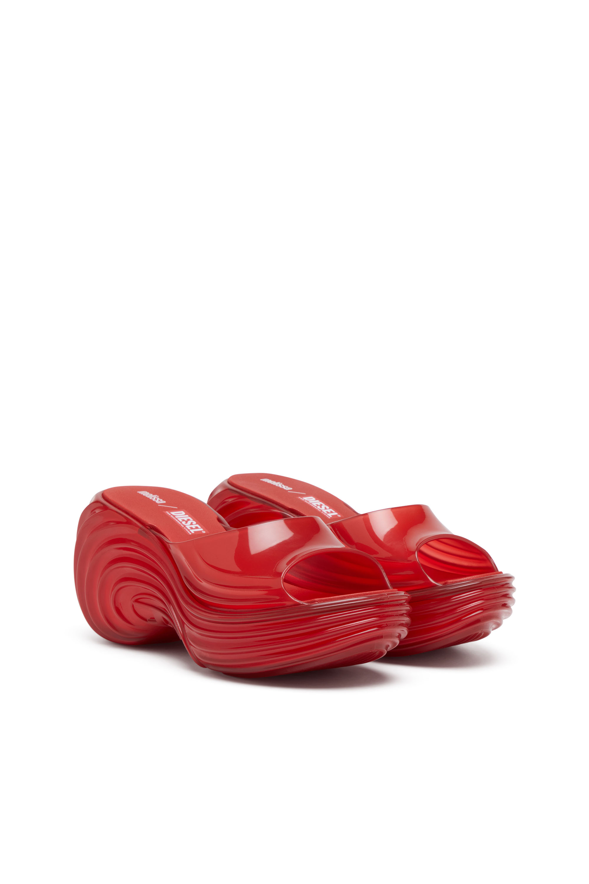 Diesel - MELISSA QUANTUM PLATFORM, Woman's Platform mule in Melflex&reg; in Red - 3