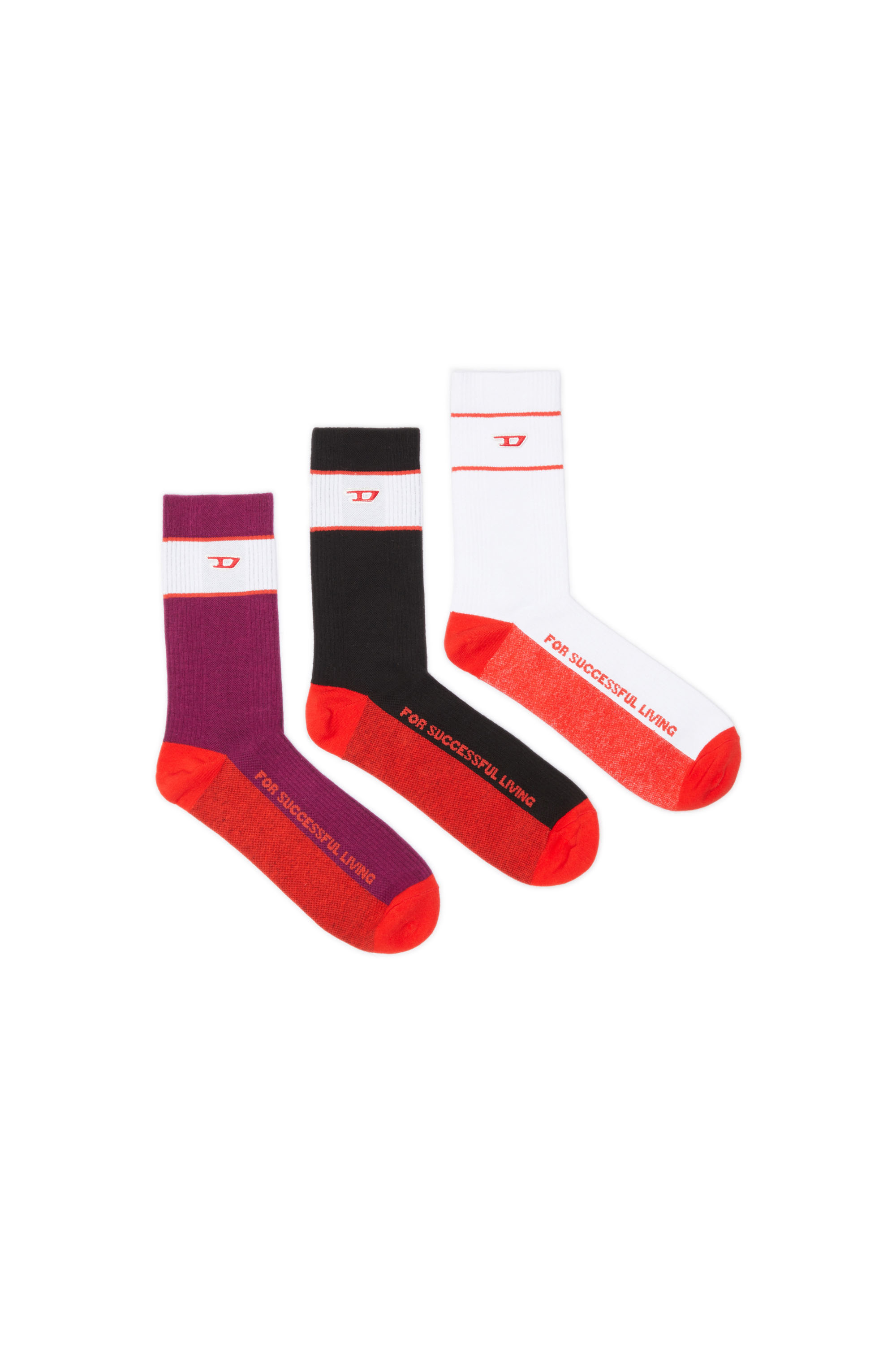 SKM-RAY-THREEPACK, Red - Socks