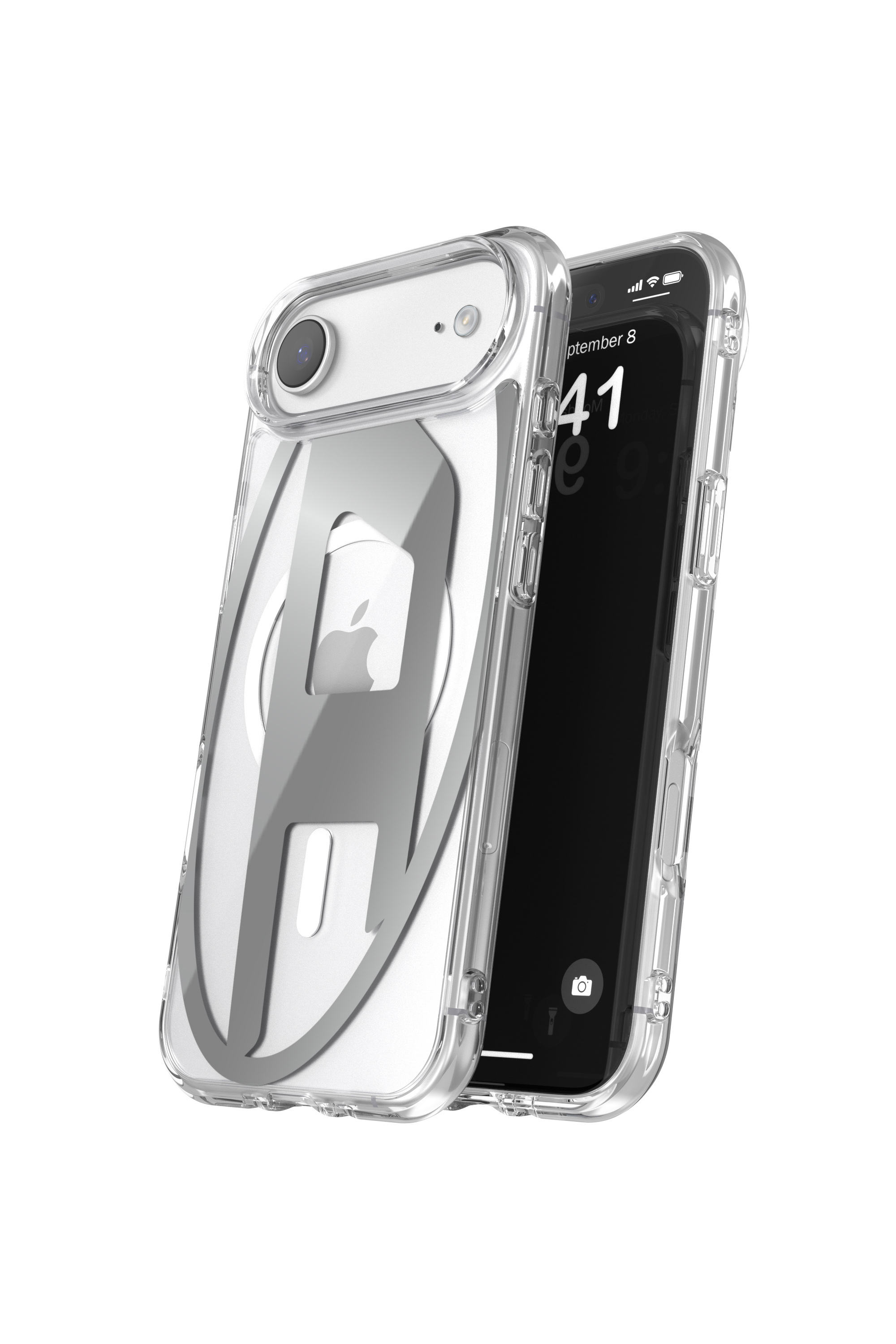 Diesel - 60412 AOP CASE, Unisex's Oval D metallic case with magsafe for iPhone 17 Air in Grey - 3