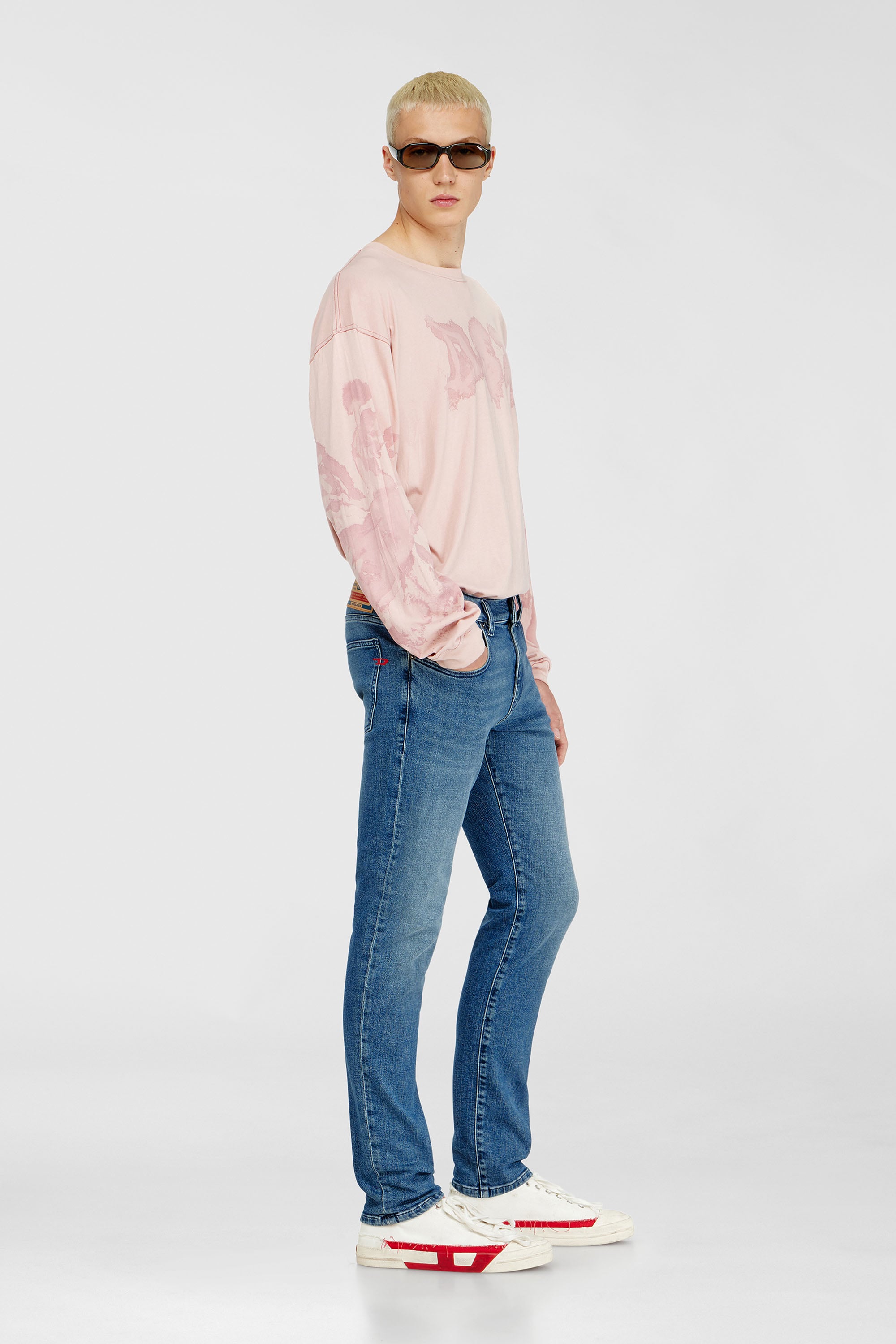 Diesel - Man's Slim Jeans 2019 D-Strukt 0HDBK, Medium blue - 2