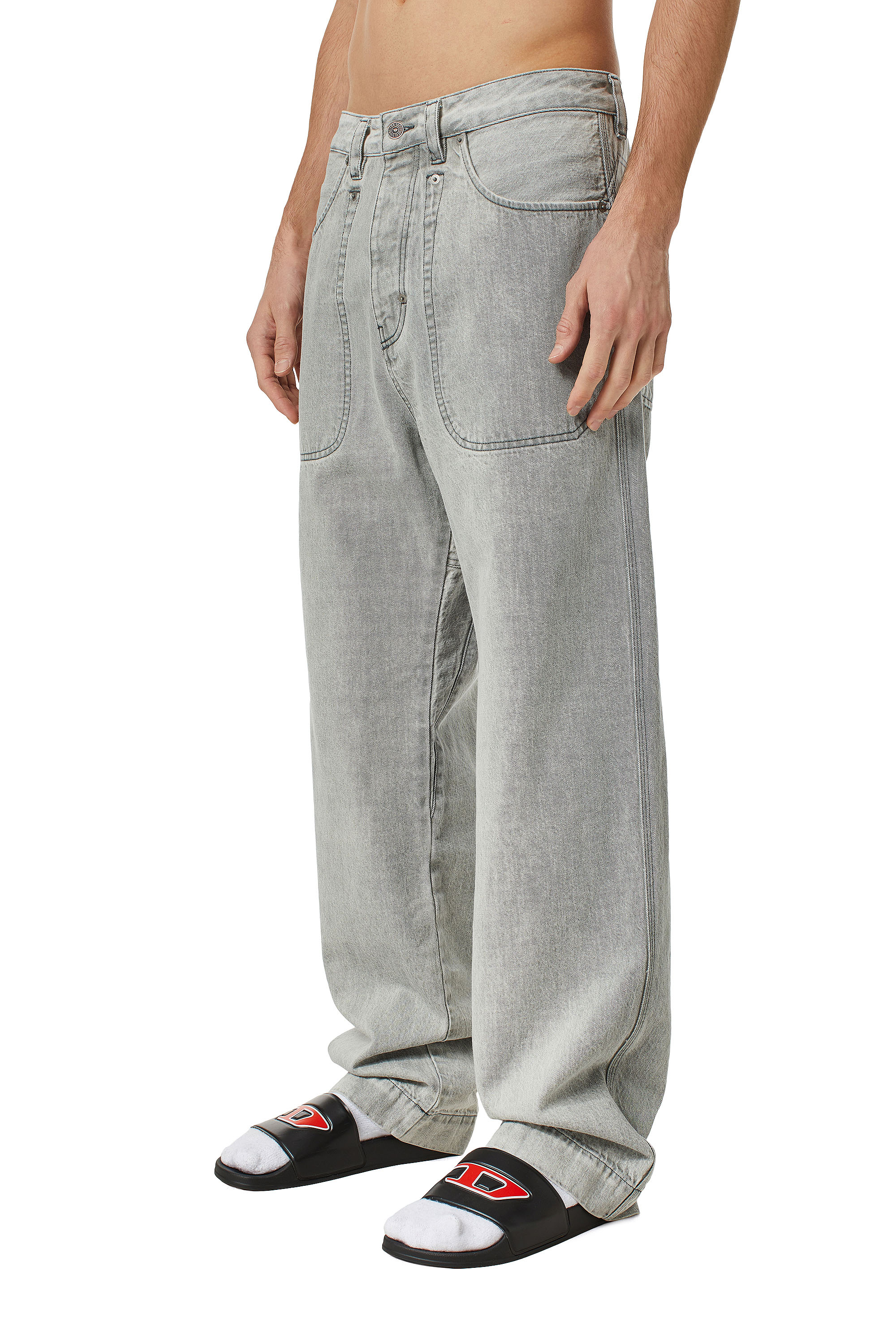 Diesel - D-Fransy 0ICVH Straight Jeans, Grey - Image 3