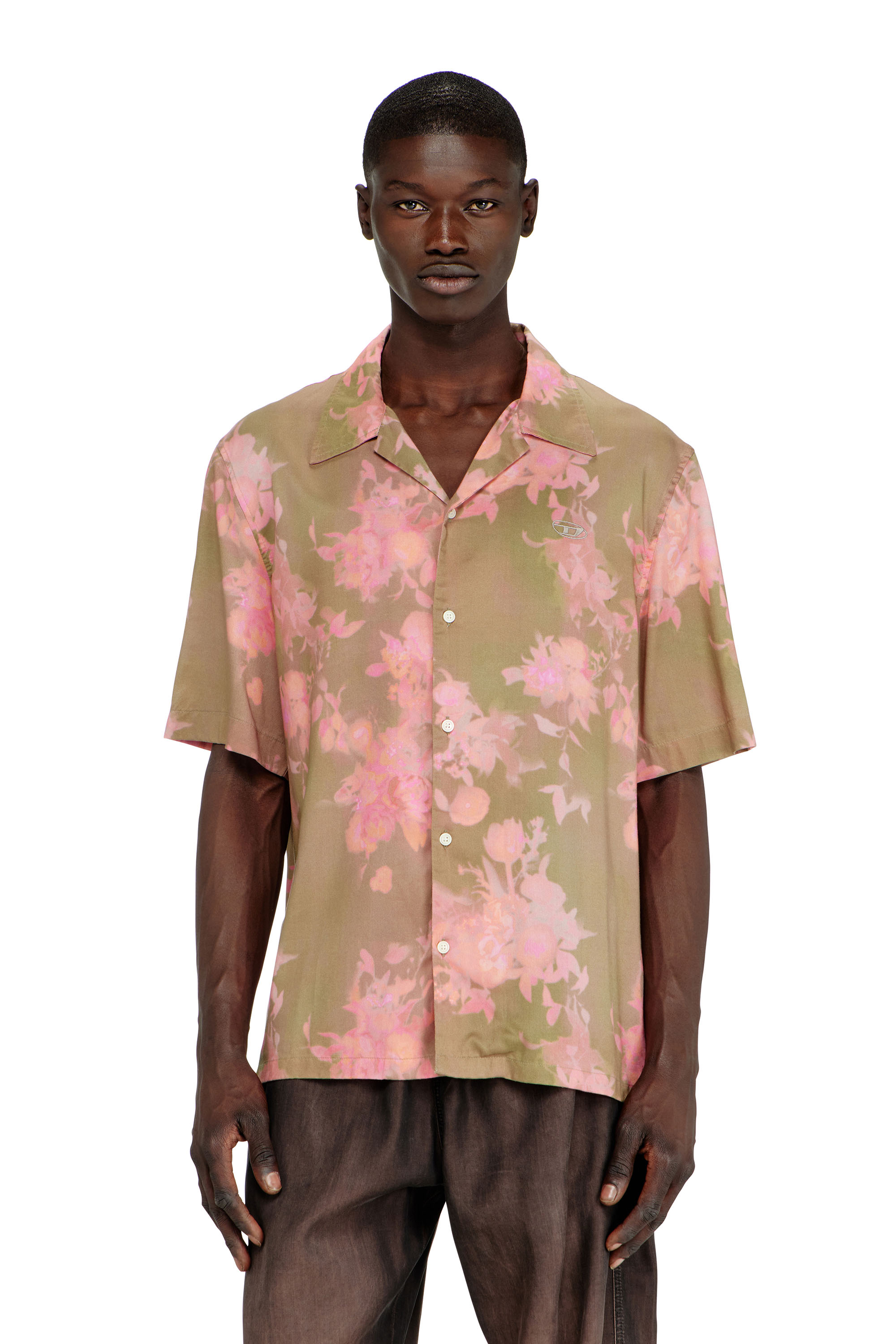 Diesel - S-BRAD-QMCE, Man's Lyocell shirt with all-over floral print in null - 3