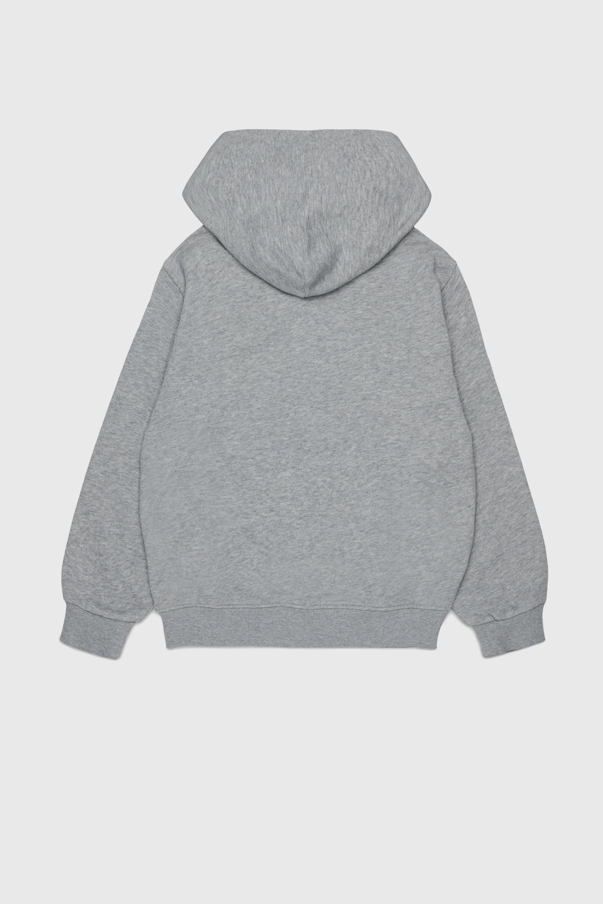 Diesel - SJEANSHOOD OVER, Man's Zip-up hoodie with frayed logo letters in Grey - 2