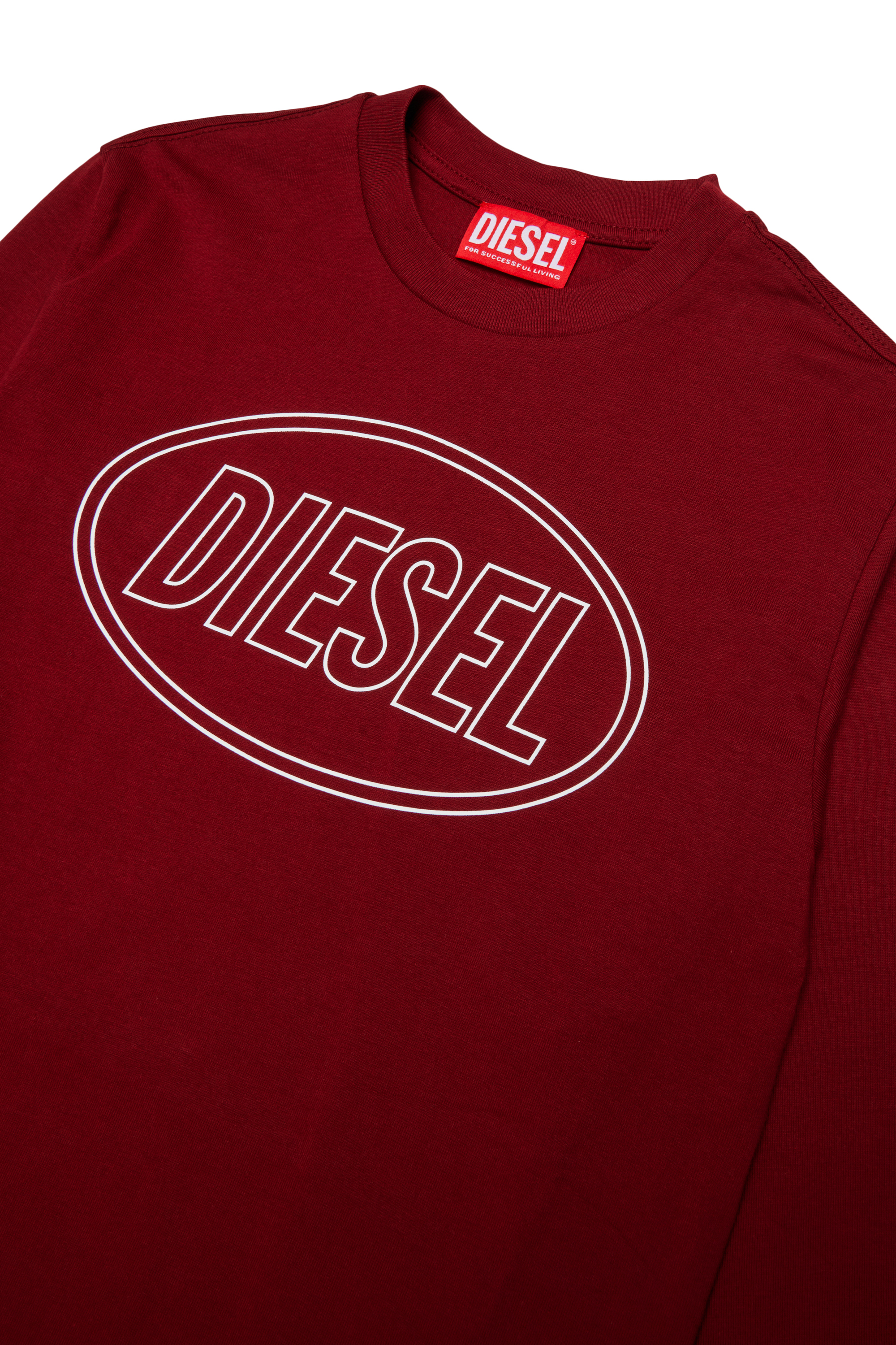 Diesel - TCIRCLELS OVER, Man's Long-sleeve T-shirt with Oval D logo in Red - 3