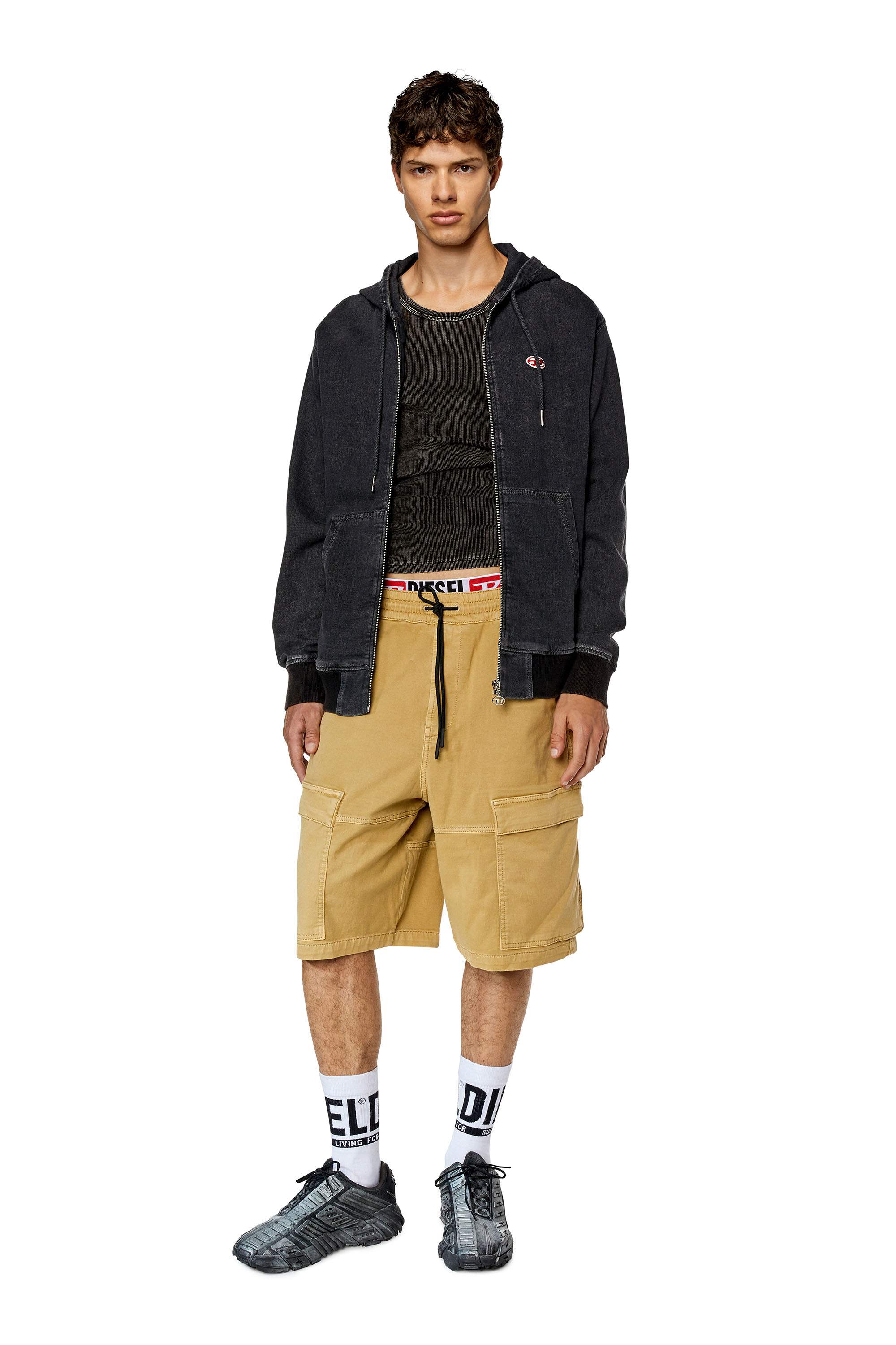 Diesel - D-KROOLEY-CARGO-SHORT JOGG, Beige - Image 2