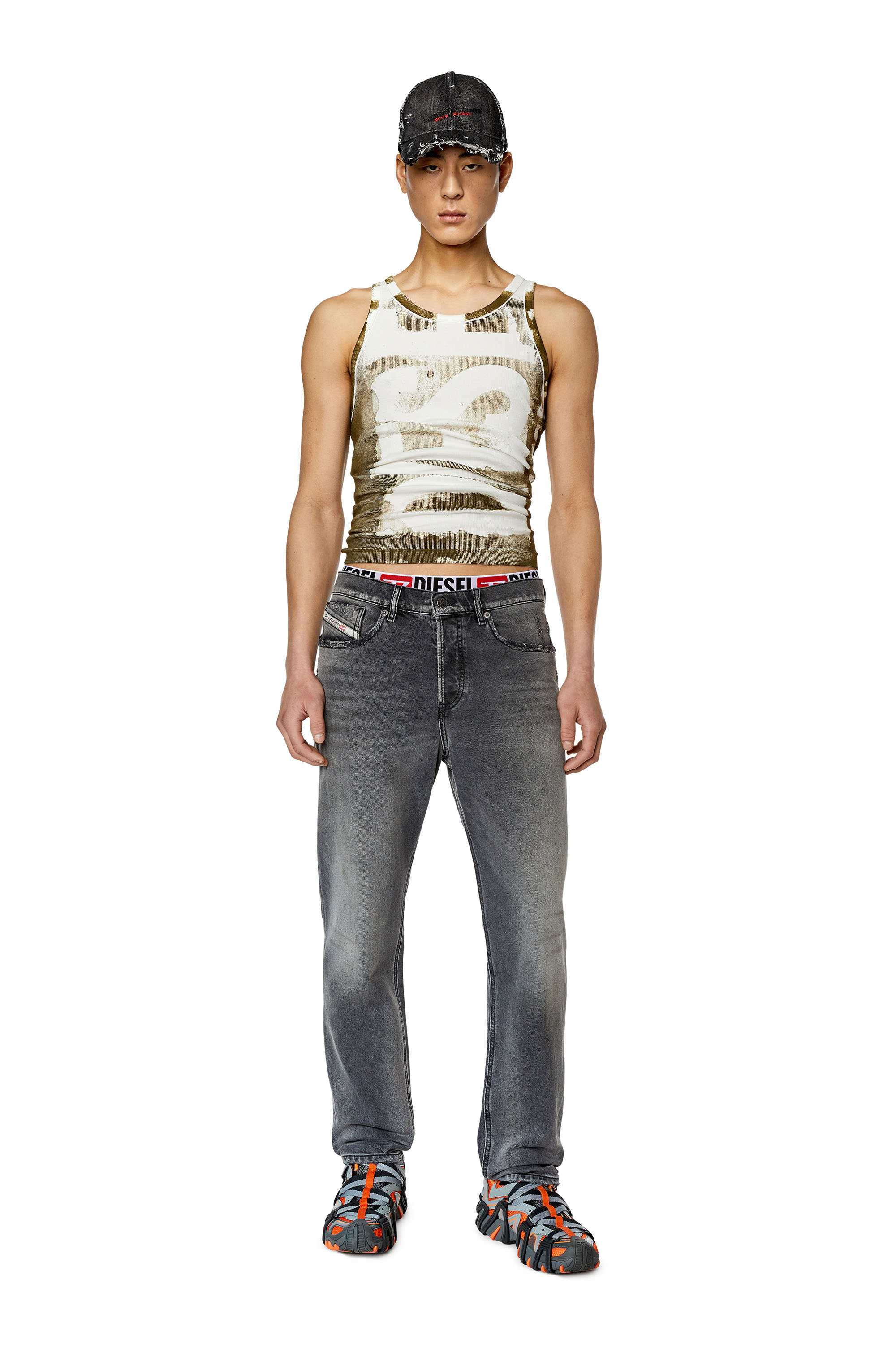 Diesel - 2005 D-Fining 09F17 Tapered Jeans, Black/Dark grey - Image 4