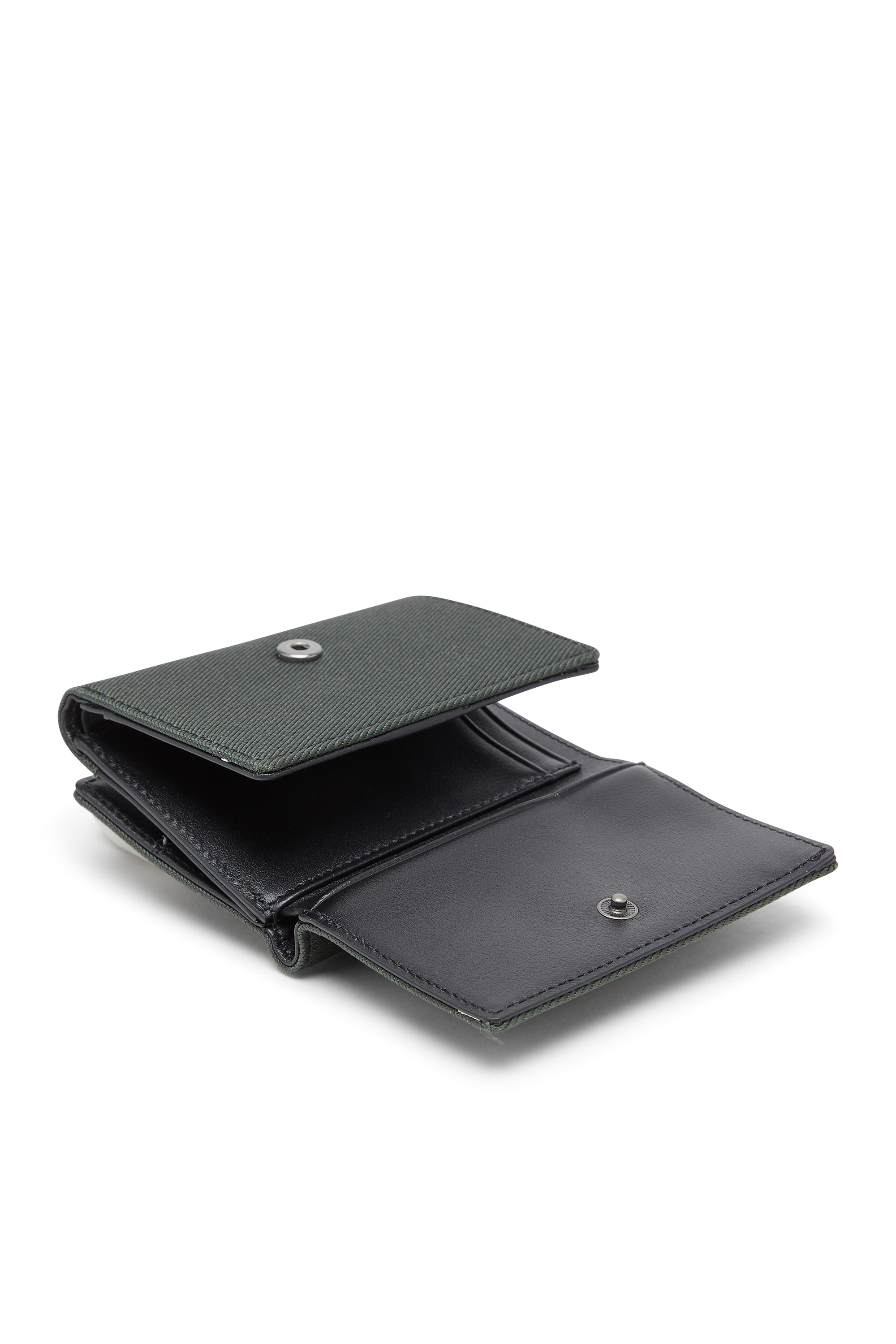 Diesel - D-PACK TRI FOLD COIN 3D, Man's Coin case with embossed patch in Green - 4