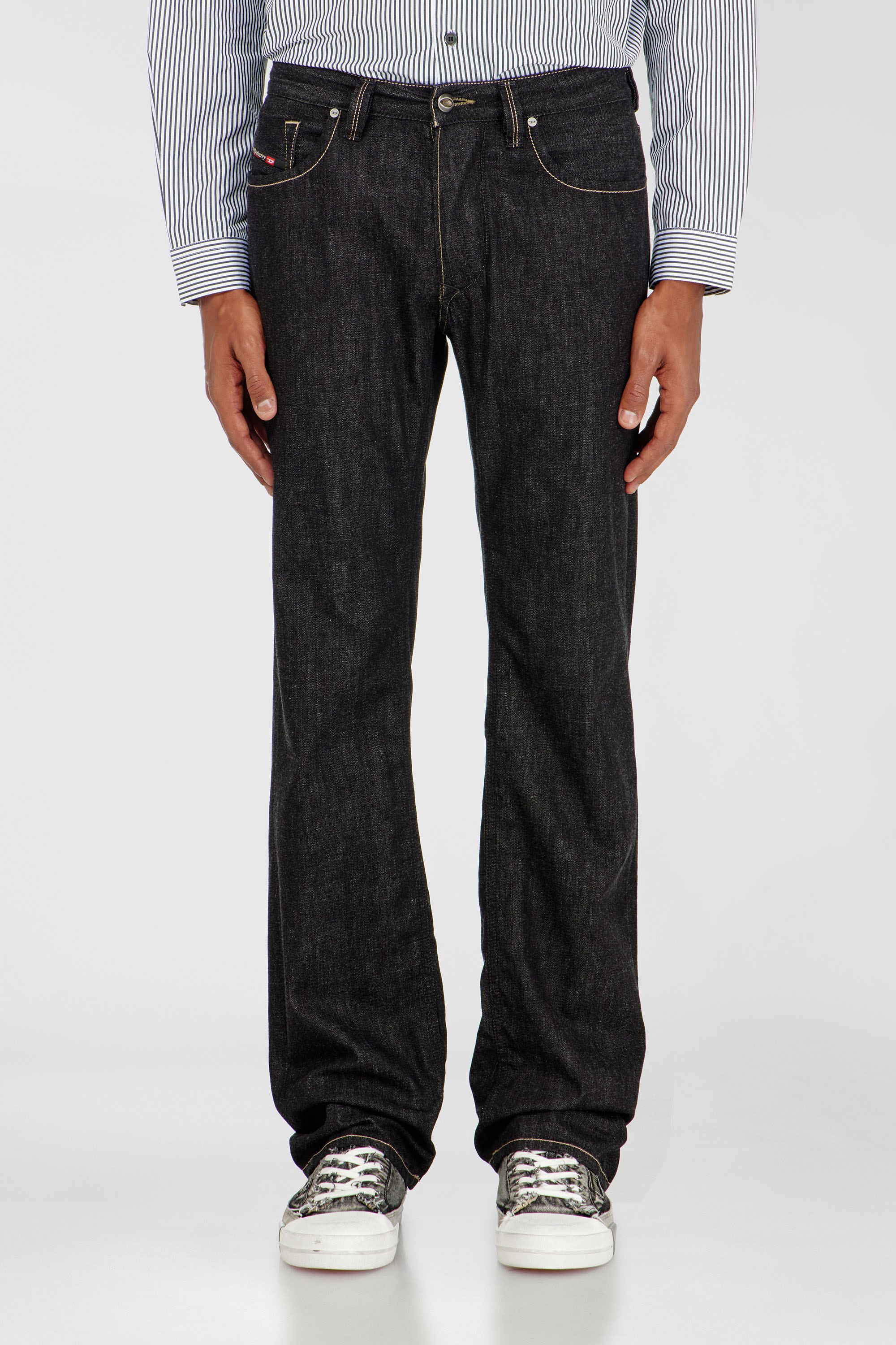 Diesel - Man's Regular Jeans 1985 Larkee 09R42, Black/Dark grey - 1