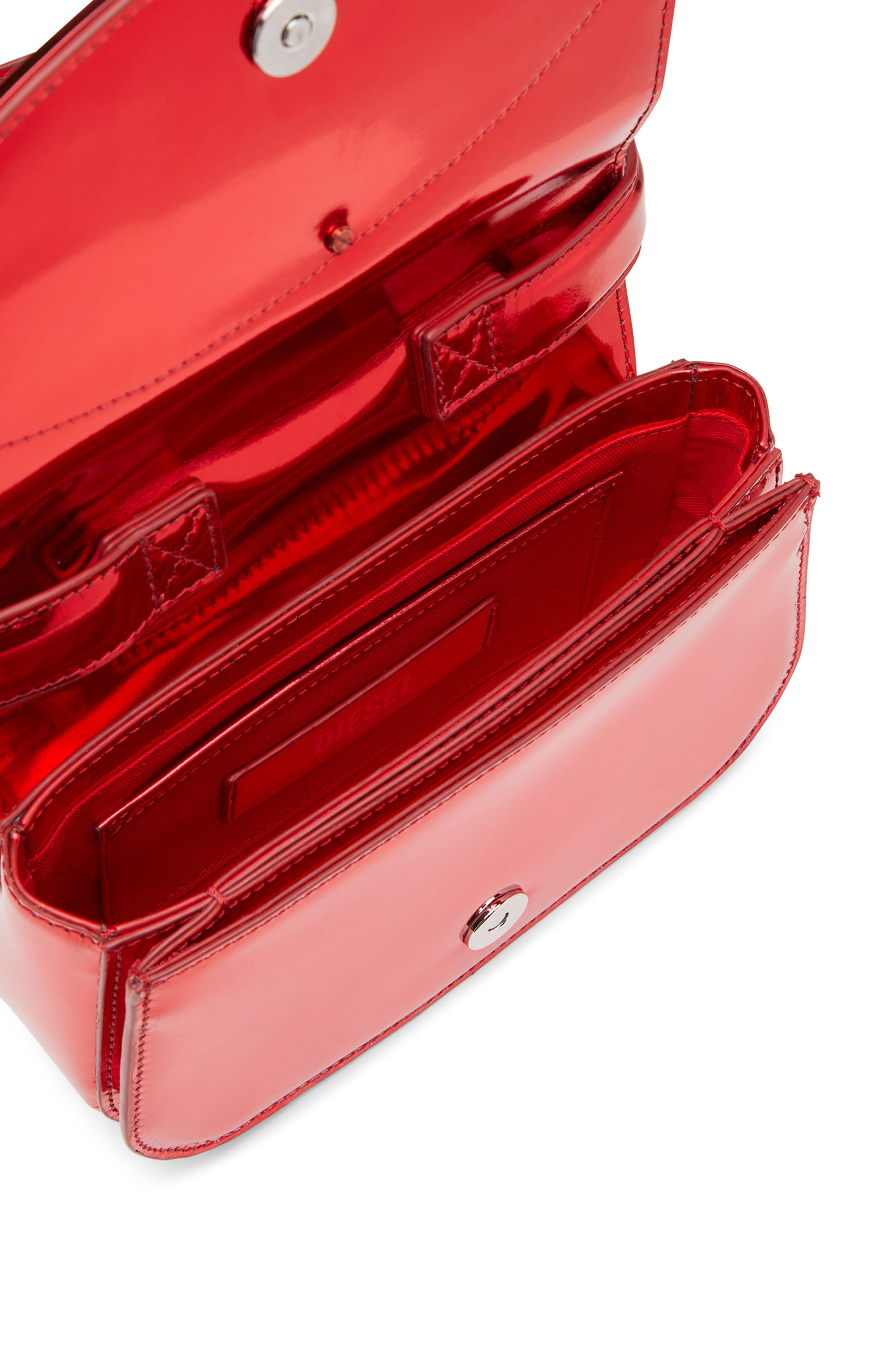 Diesel - 1DR, Woman's 1DR-Iconic shoulder bag in mirrored leather in Red - 4
