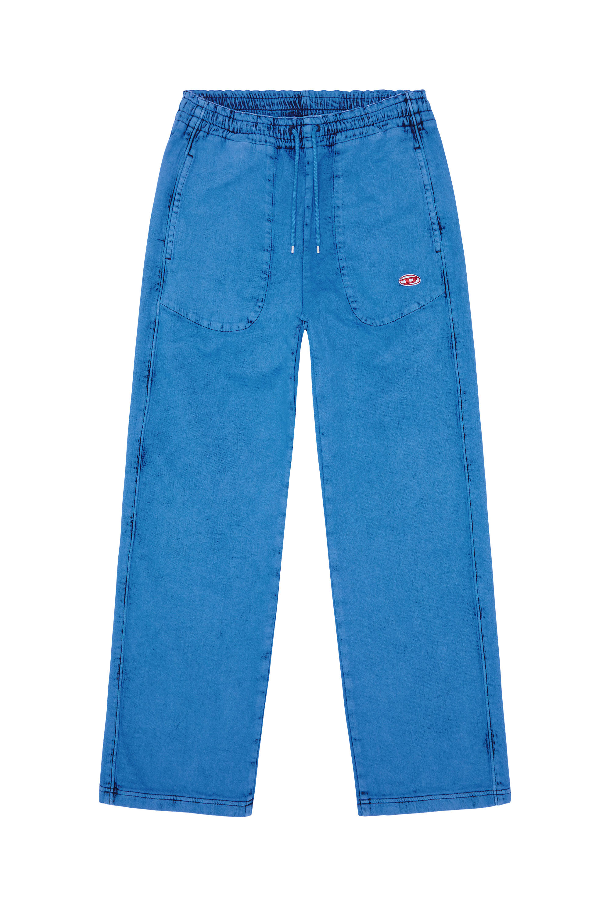 Diesel - D-Martians Track Denim 09D16 Straight, Blue - Image 6