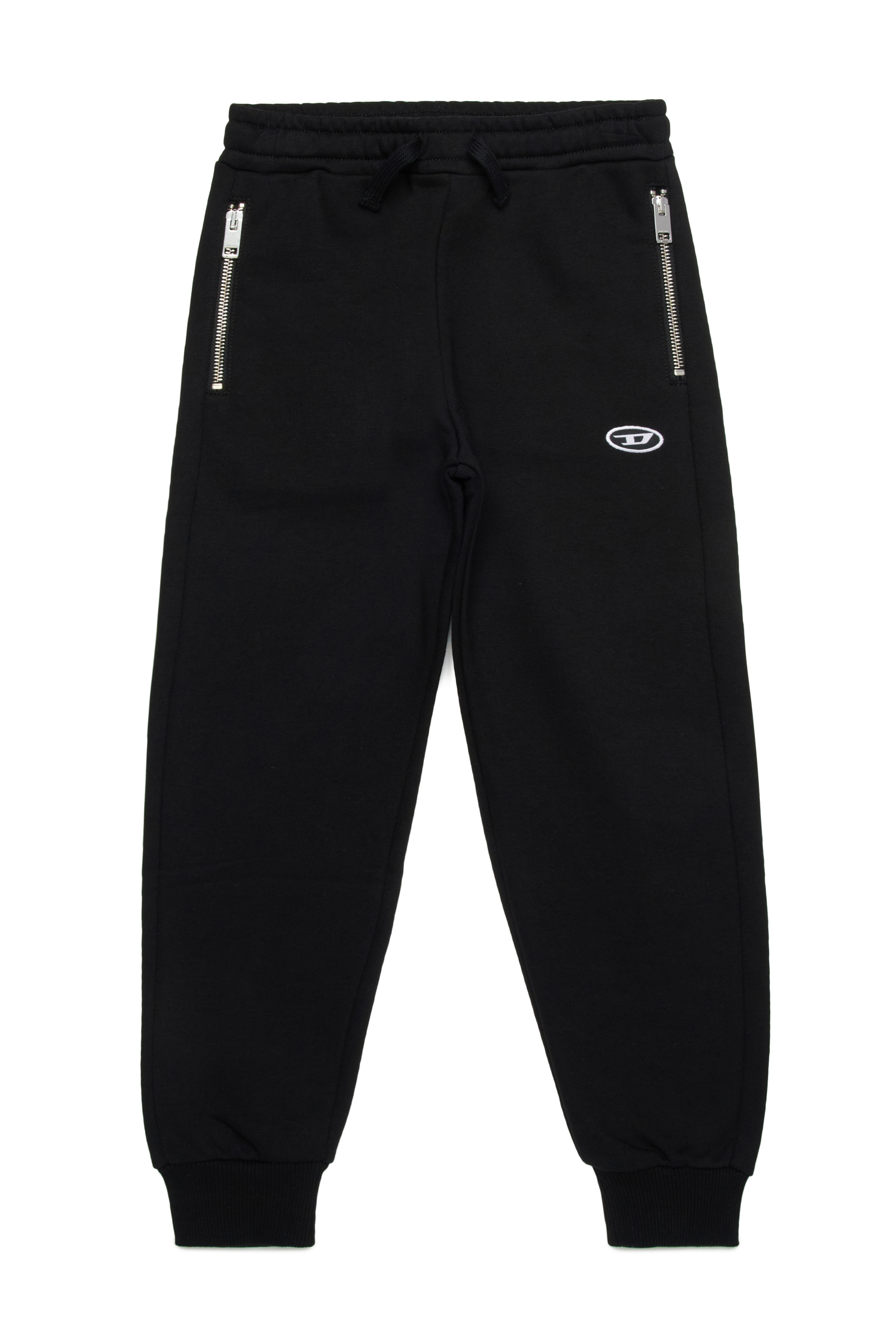 Diesel - PTARYDOVALZIPPJ, Man's Sweatpants with zip pockets in Black - 1