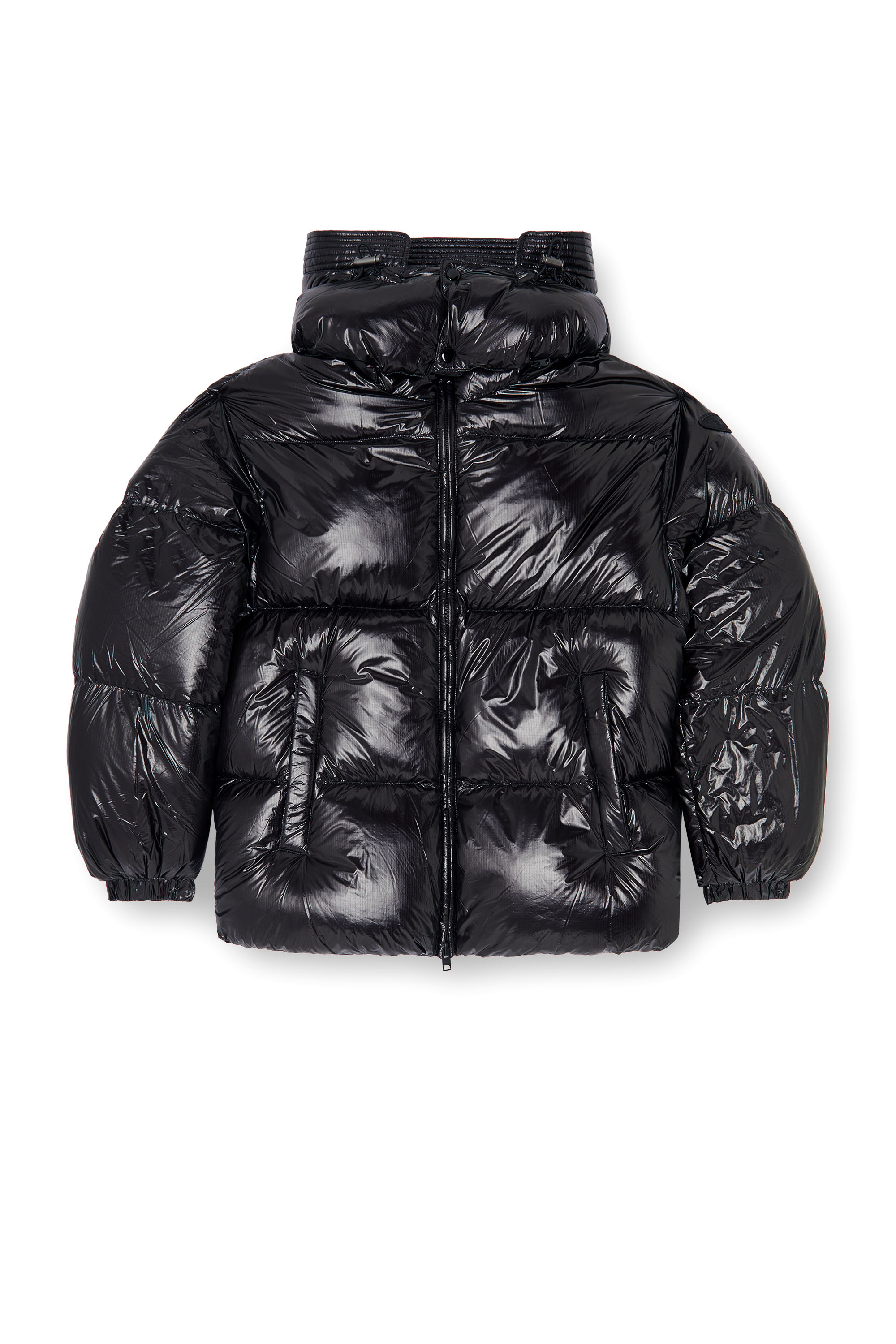 Diesel - W-ROLFYS-WRD-BKCP, Man's Down puffer jacket with detachable hood in Black - 2