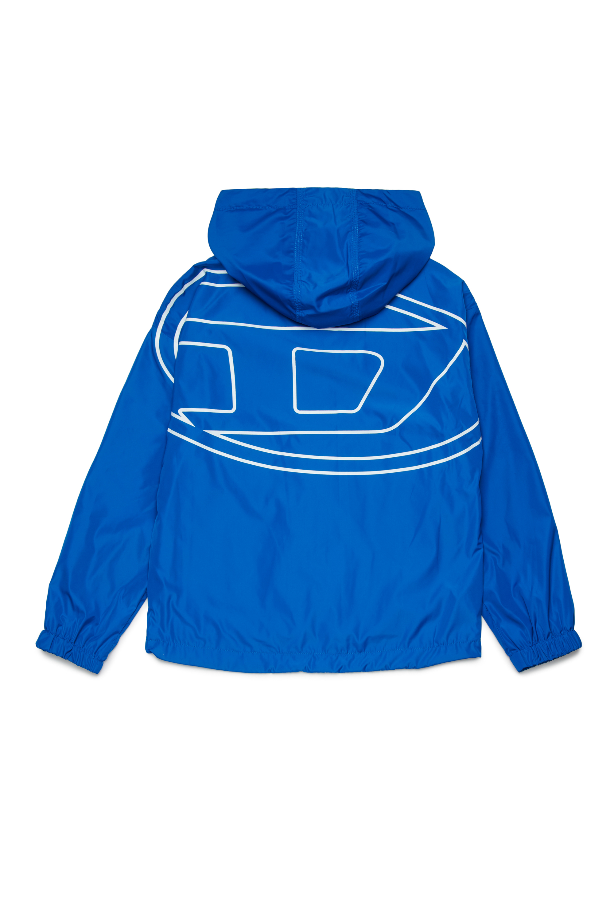 Diesel - JCLOG, Man's Windbreaker with mega Oval D print in Blue - 2