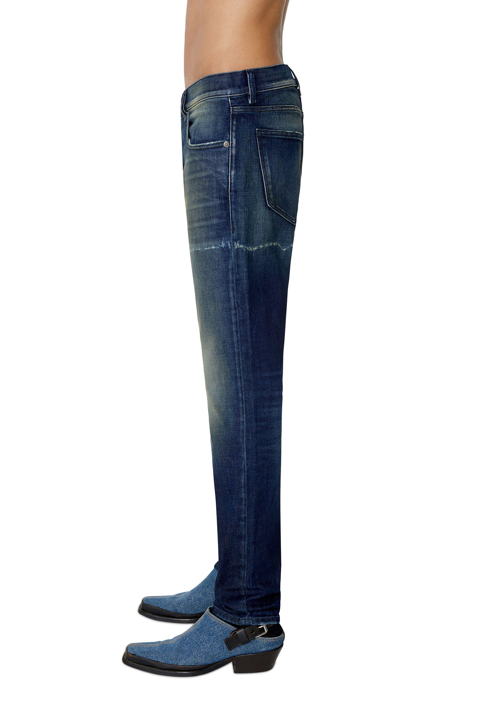 Diesel - 2019 D-Strukt 09F57 Slim Jeans, Dark Blue - Image 4